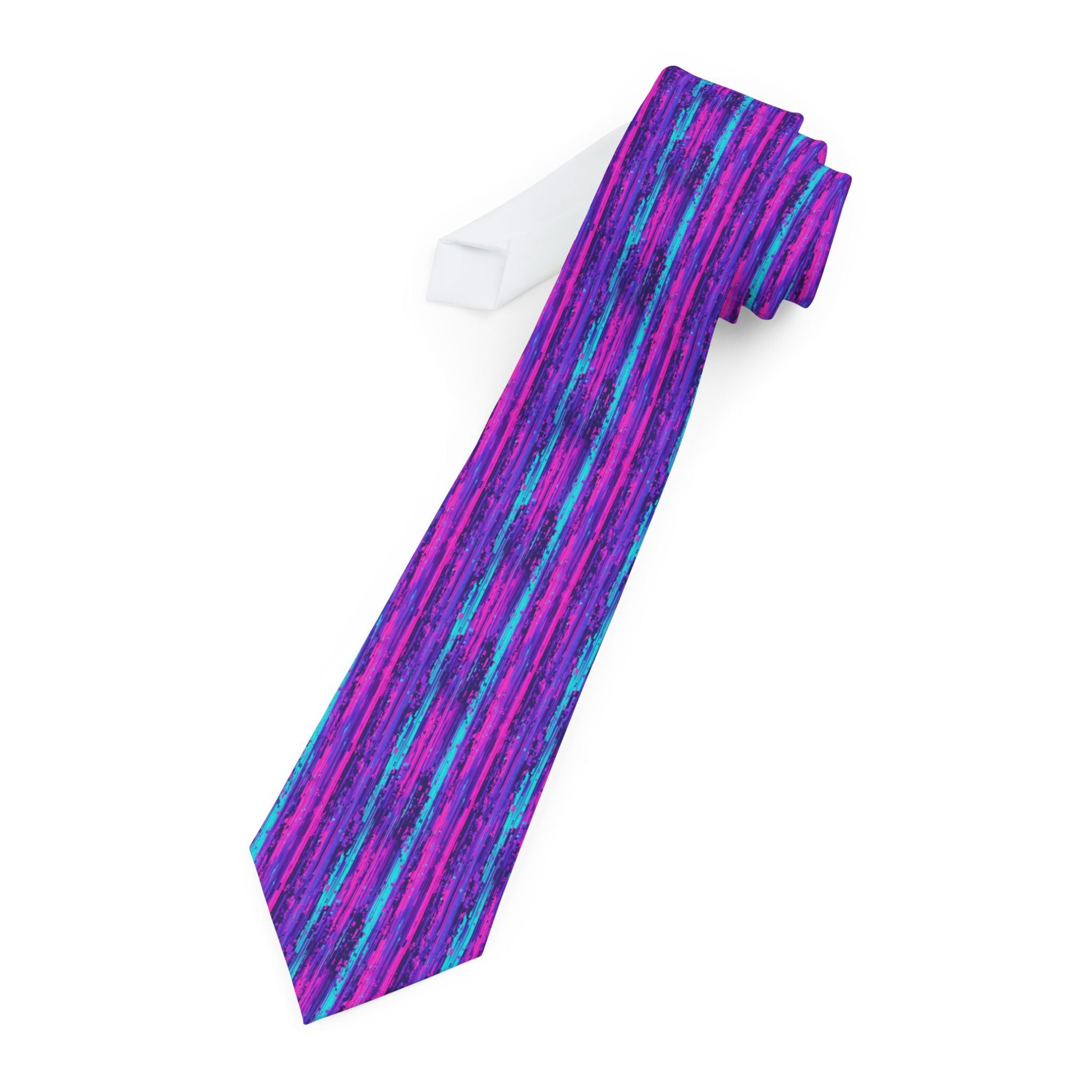 Illgau Talisman Tie - Neon Glitch Cascade