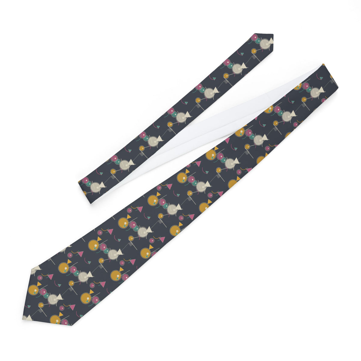 Fluelen Talisman Tie - Abstract Composition Charcoal
