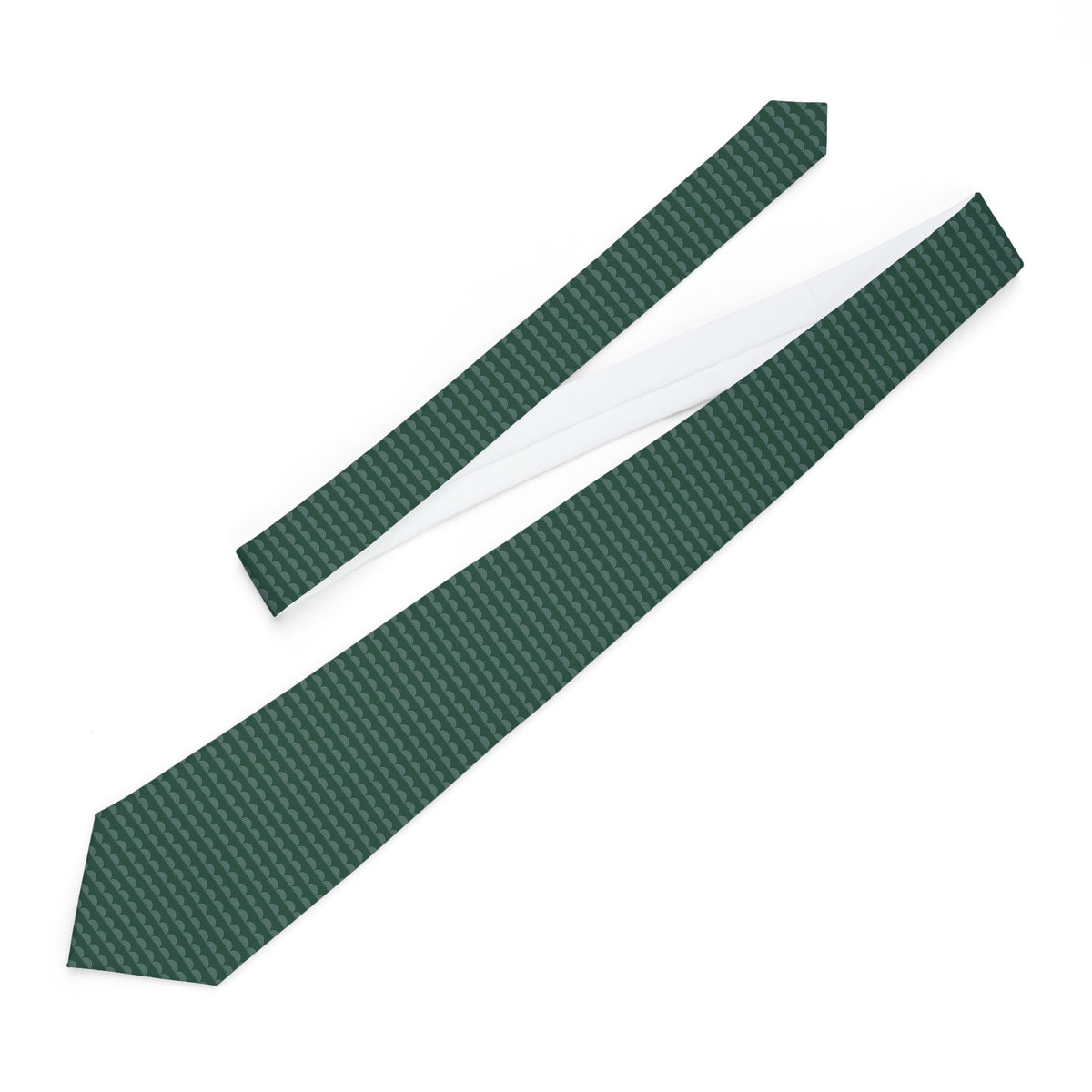 Flawil Talisman Tie - Forest Silver Arc Waves