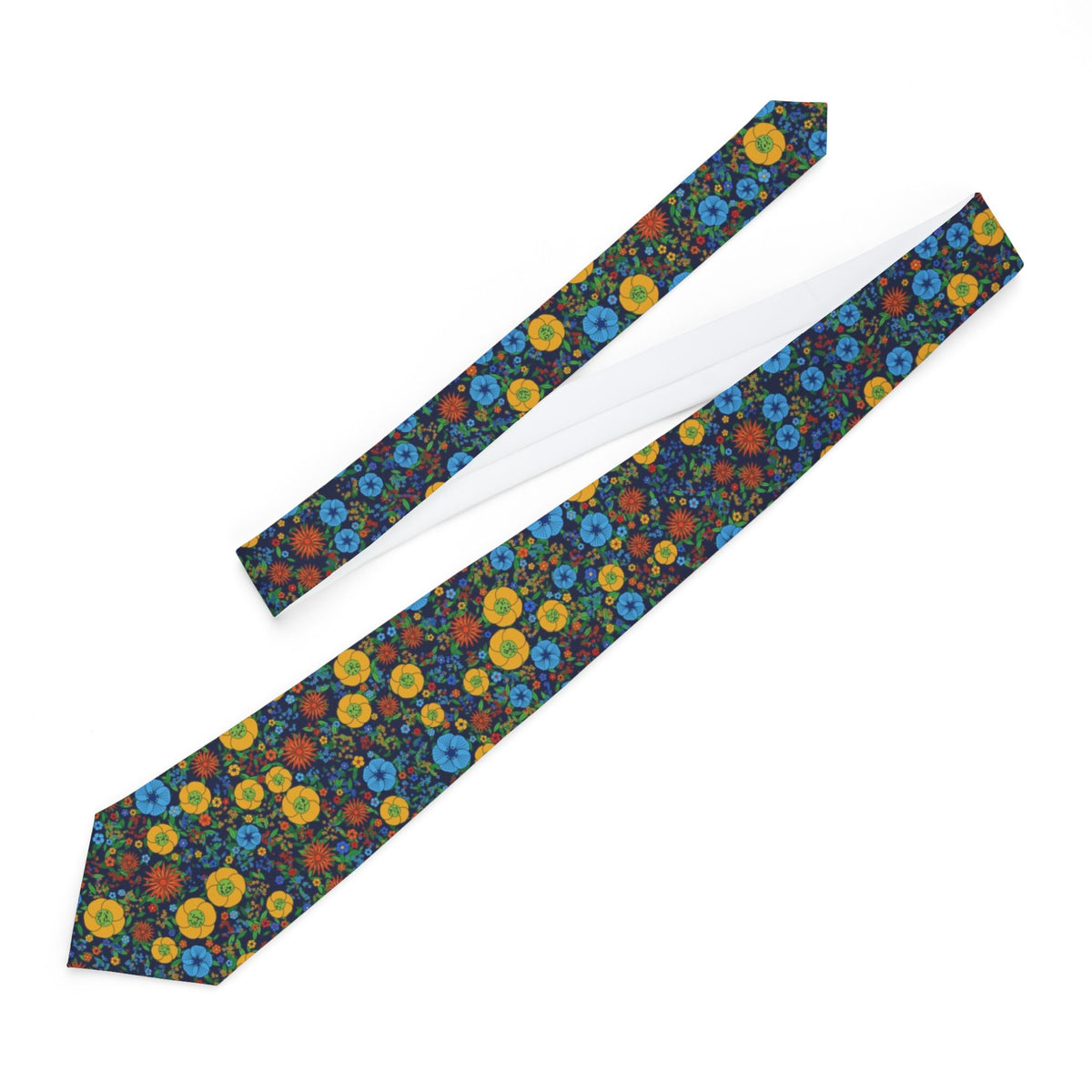 Schimmelmann Satin Edition - Navy & Multicolor Blooming Garden Tie