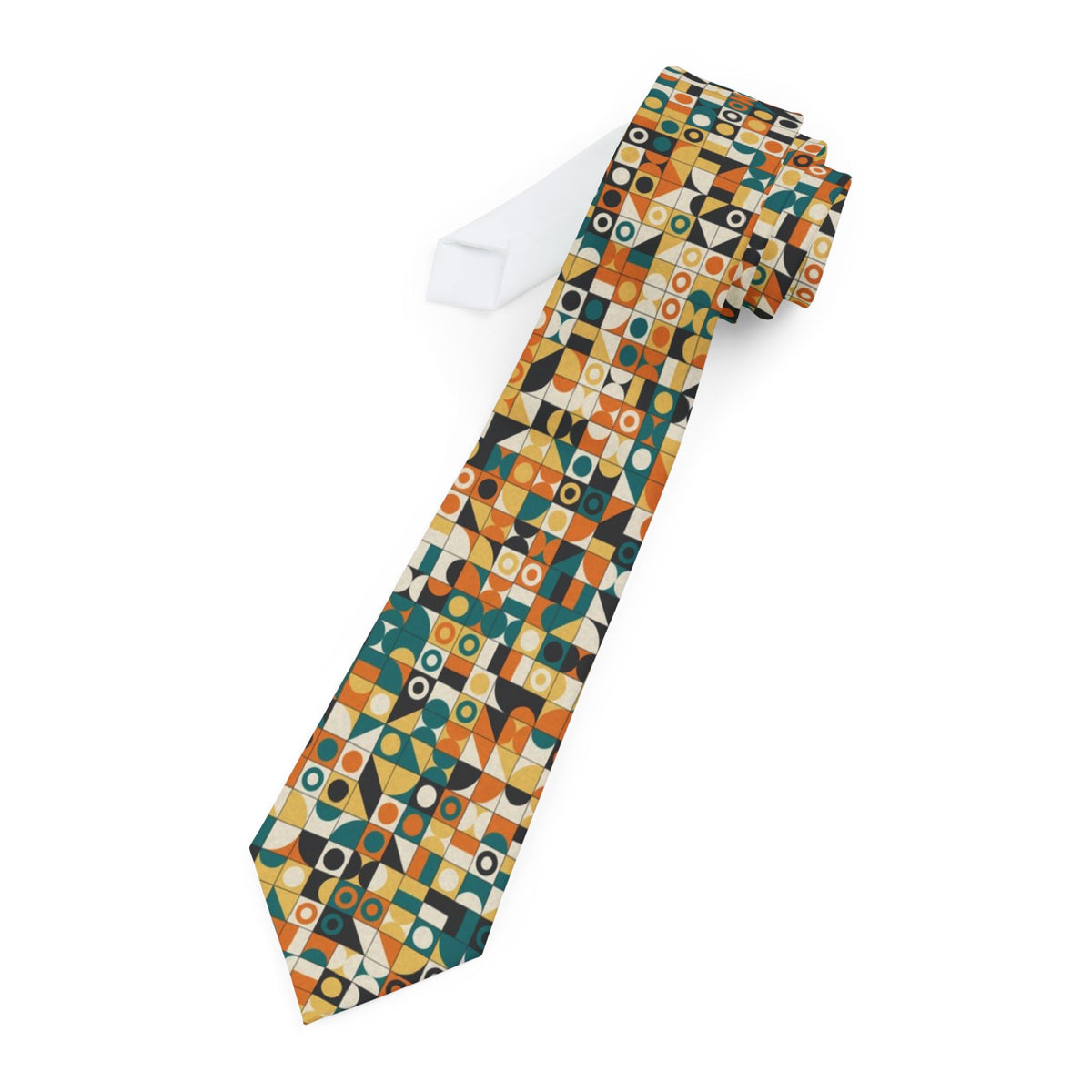 Dyre Satin Edition - Teal & Orange Bauhaus Tie