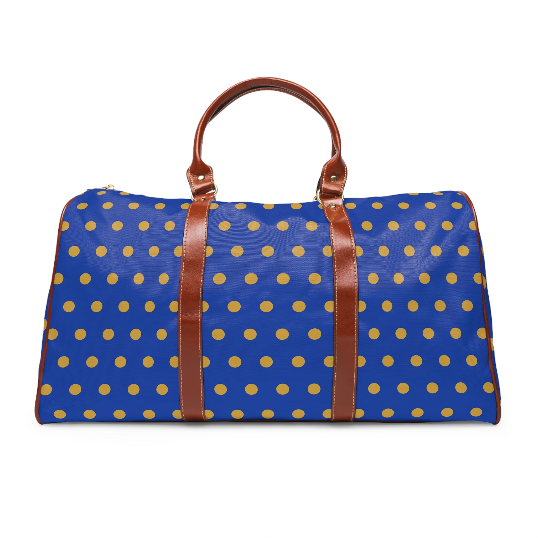 Nimes - Royal Blue Gold Bold Dot Travel Bag