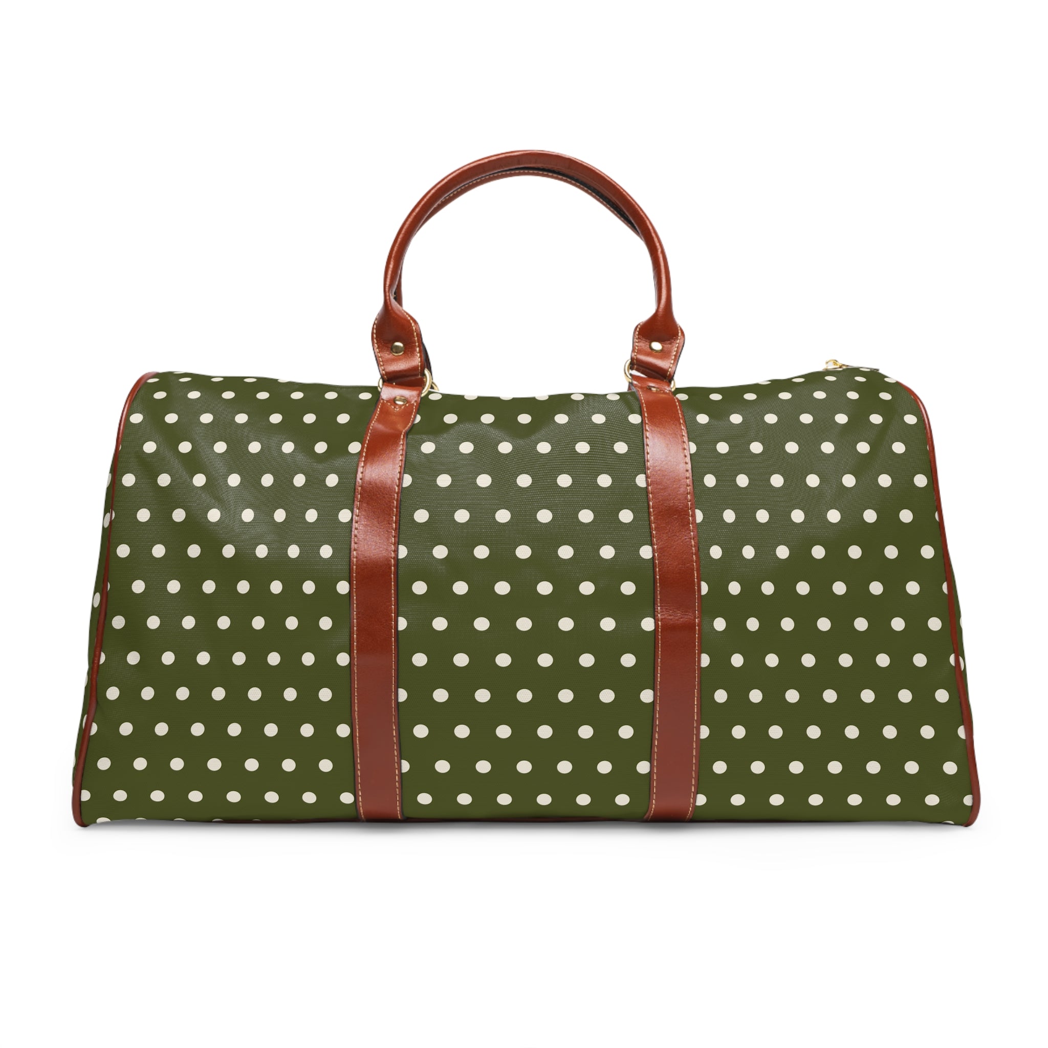 Gubbio - Olive Cream Polka Dot Travel Bag