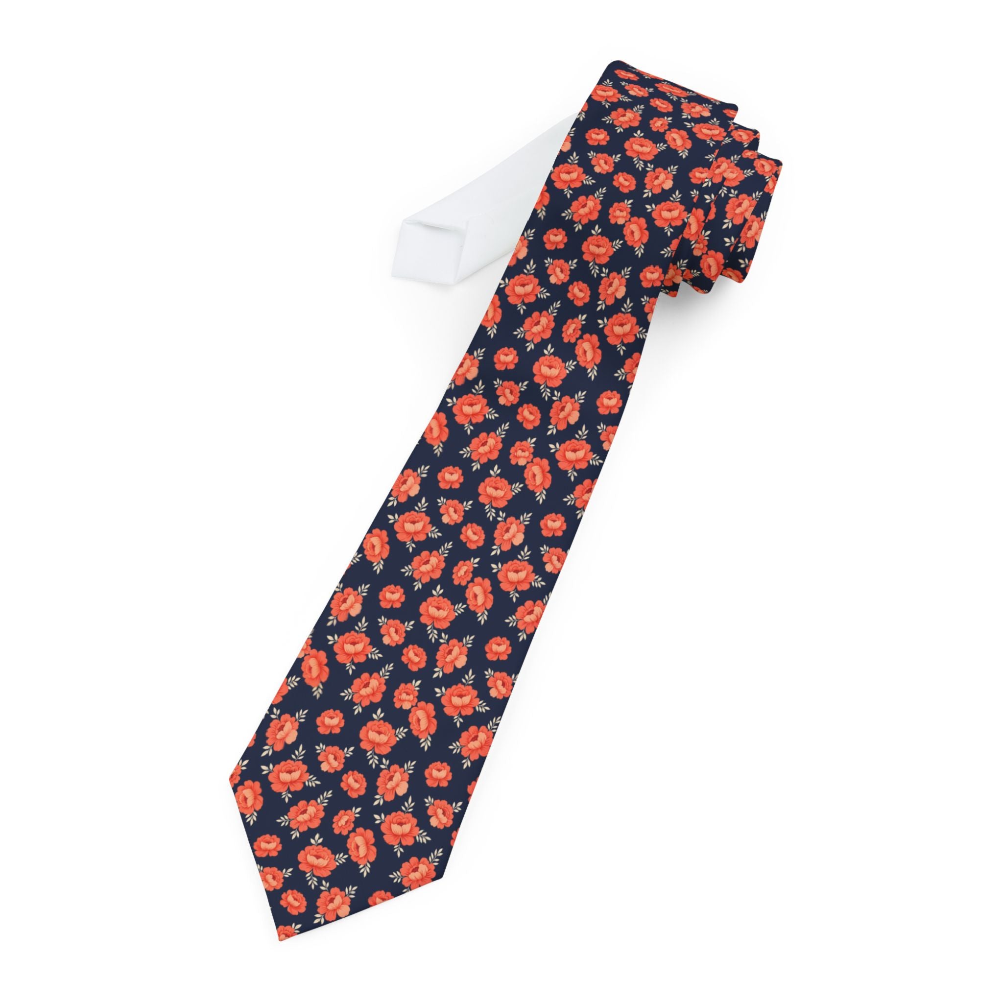 Noirmont Talisman Tie - Midnight Coral Bloom