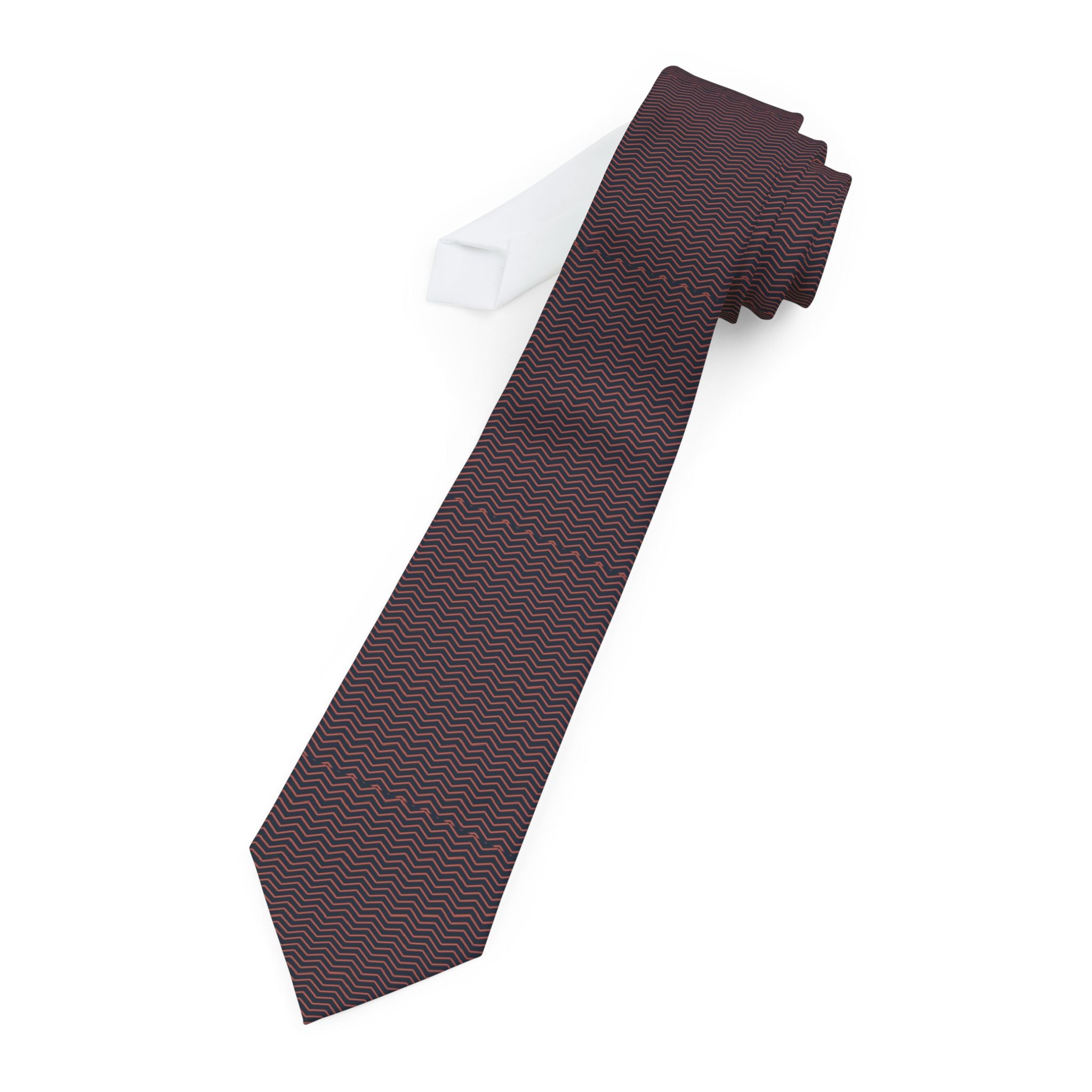 Arolo Talisman Tie - Navy Orange Herringbone