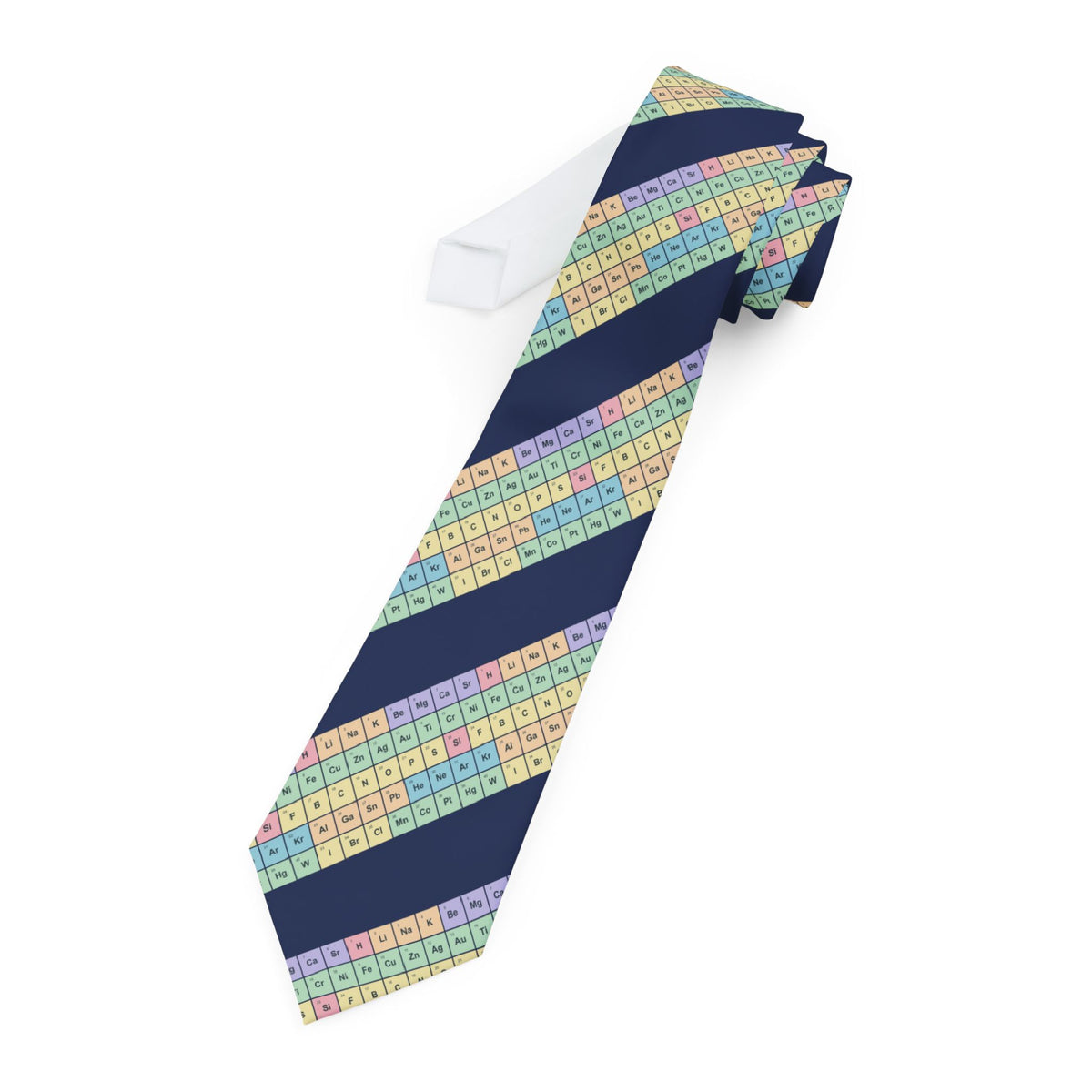 Knuth Satin Edition - Navy & Pastel Periodic Table Tie