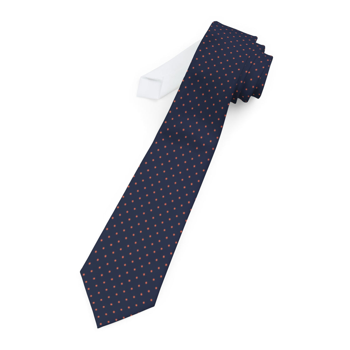 Palagnedra Talisman Tie - Navy Coral Starburst Foulard
