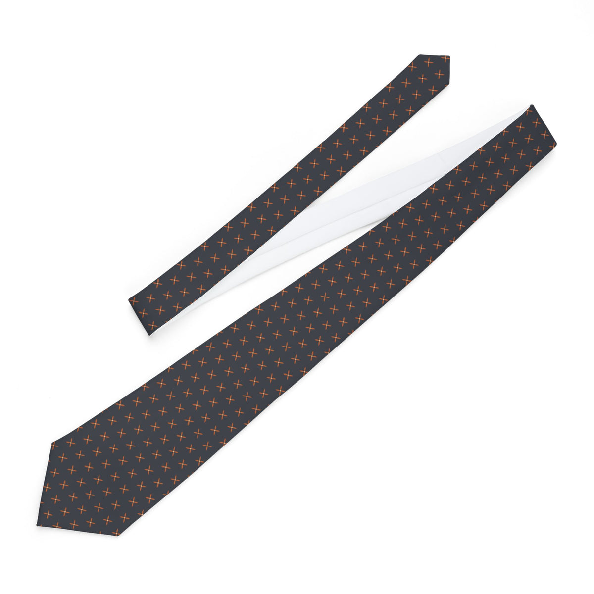 Wildhaus Talisman Tie - Charcoal Rust Pinwheel Foulard