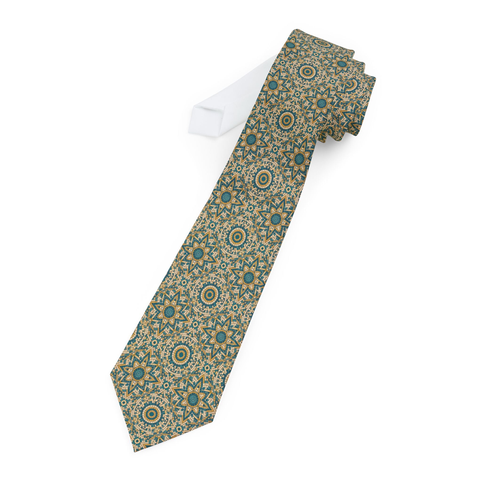 Mayens Talisman Tie - Ravenna Teal Gold Mosaic