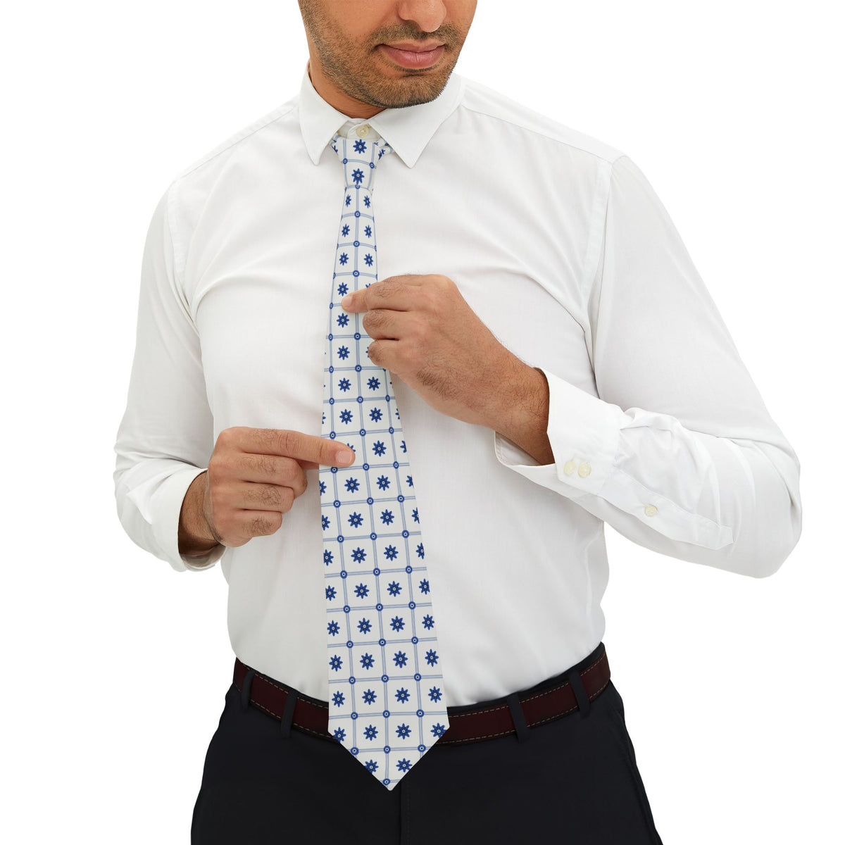 Dierikon Talisman Tie - Delft Tile Blue