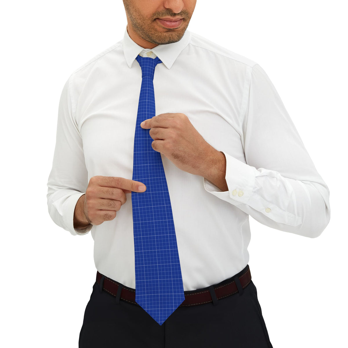 Minusio Talisman Tie - Royal Blue Graph Check