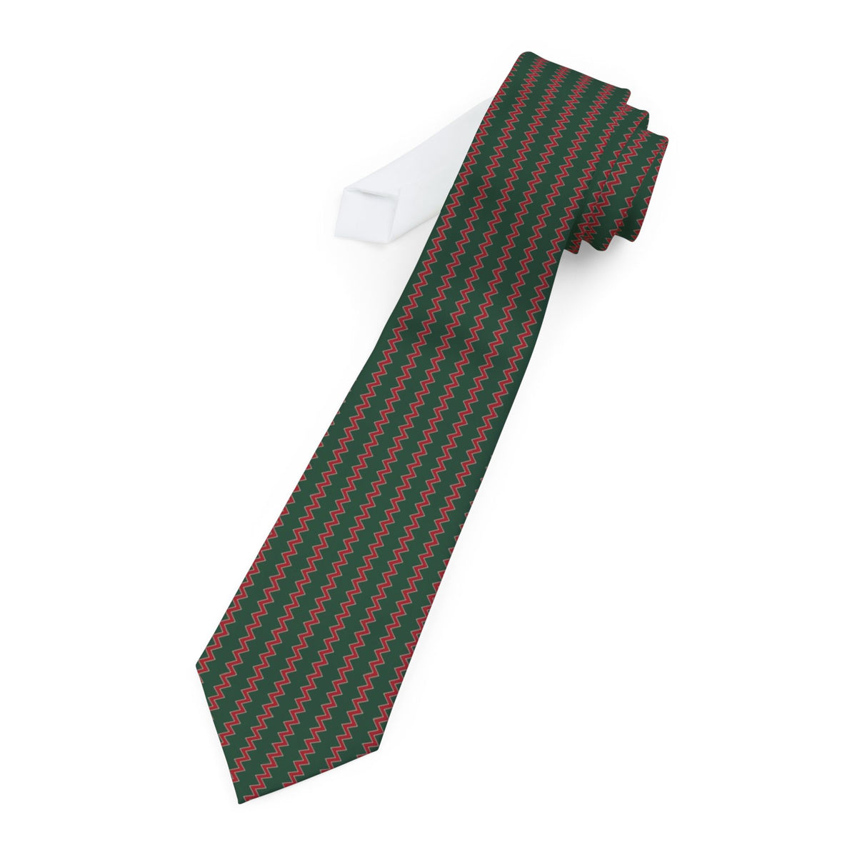 Sture Satin Edition - Green & Red Ric-Rac Stripe Tie