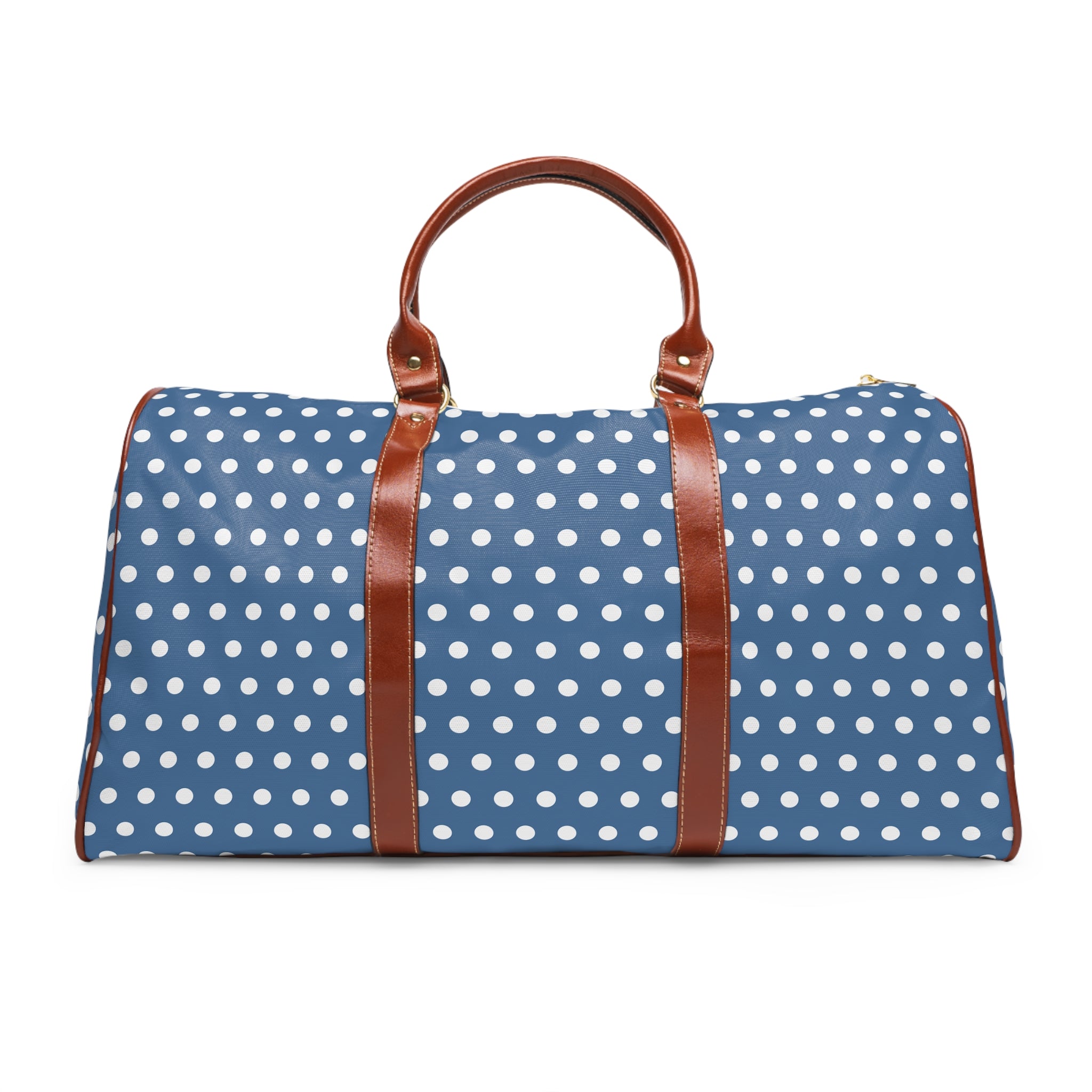 Honfleur - Steel Blue White Polka Dot Travel Bag