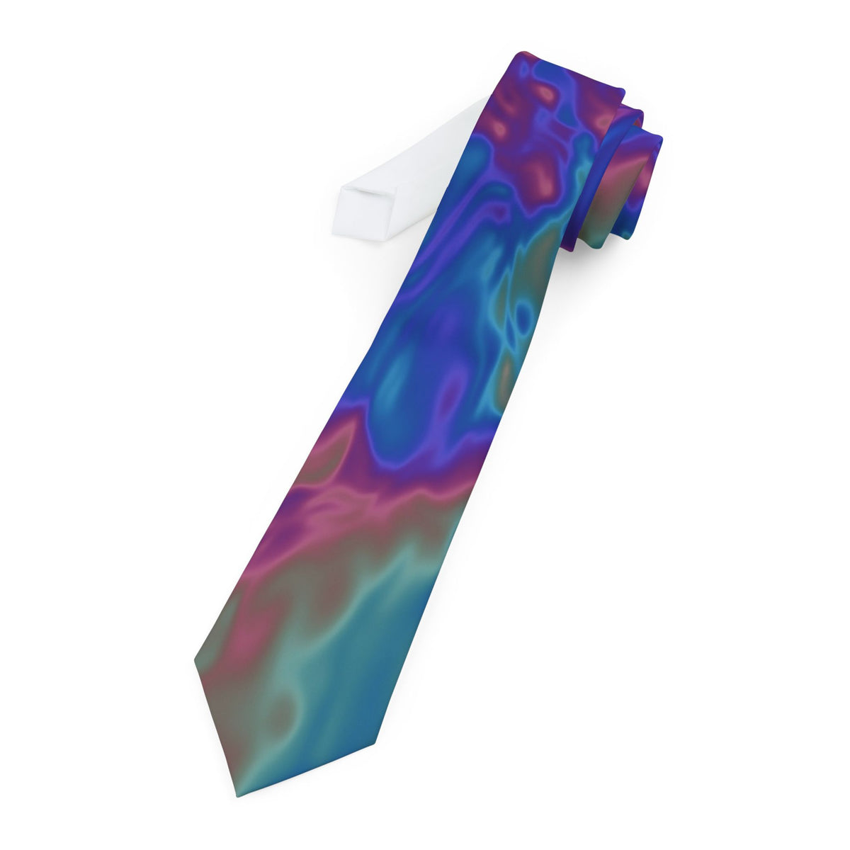Wachtmeister Satin Edition - Cobalt & Violet Iridescent Swirl Tie