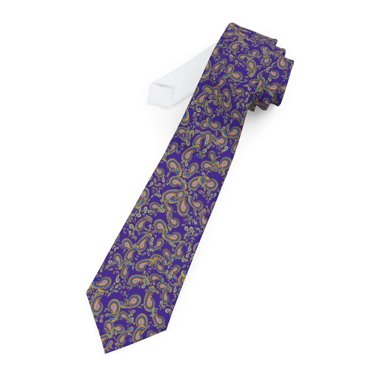 Cibo Satin Edition - Purple Large Paisley Tie