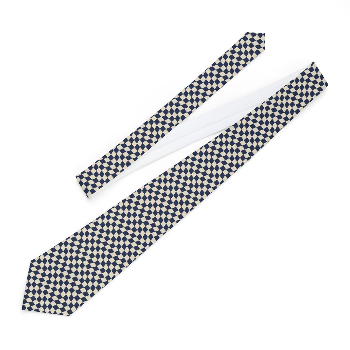 Bulle Talisman Tie - Op Art Wavy Checker