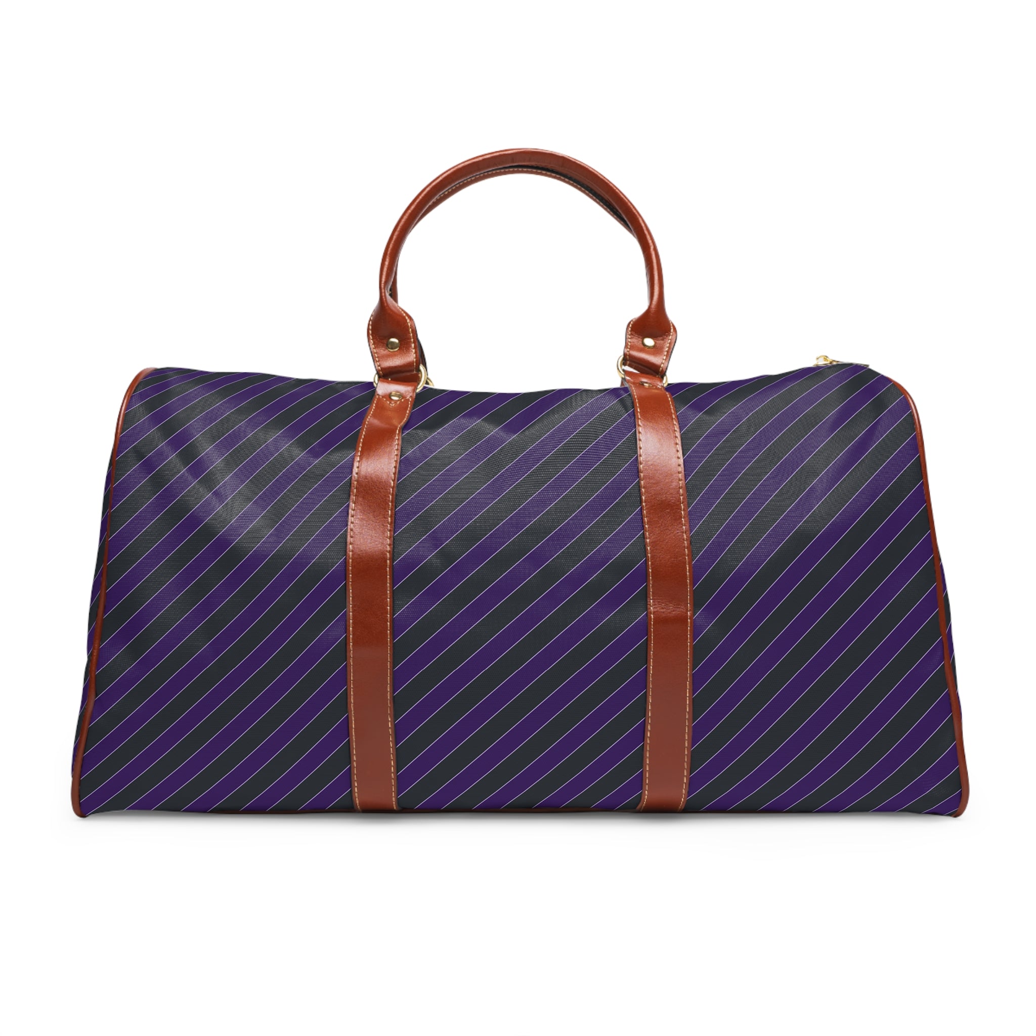Fleurie - Purple Charcoal Club Stripe Travel Bag