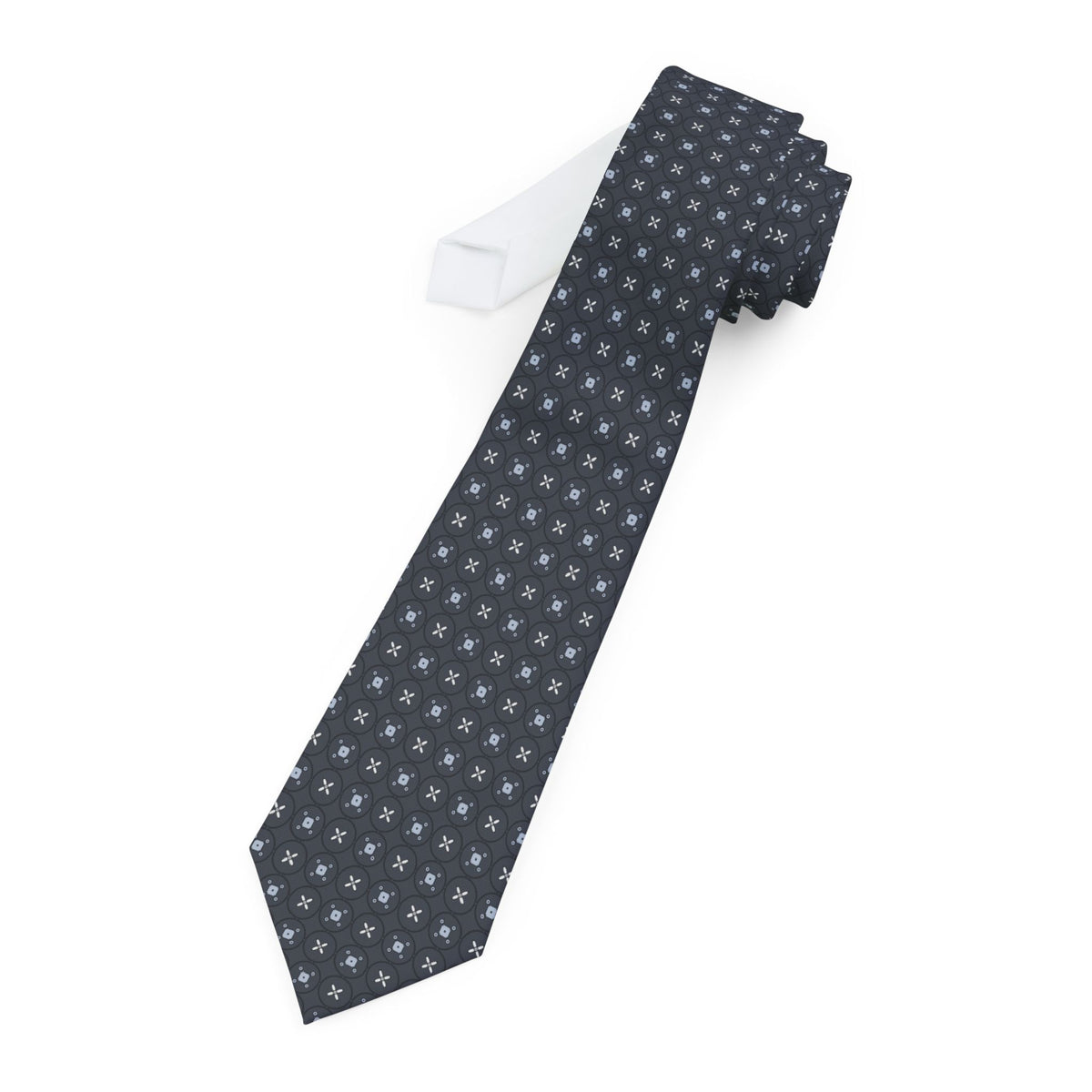 Menzingen Talisman Tie - Charcoal Floral Mosaic