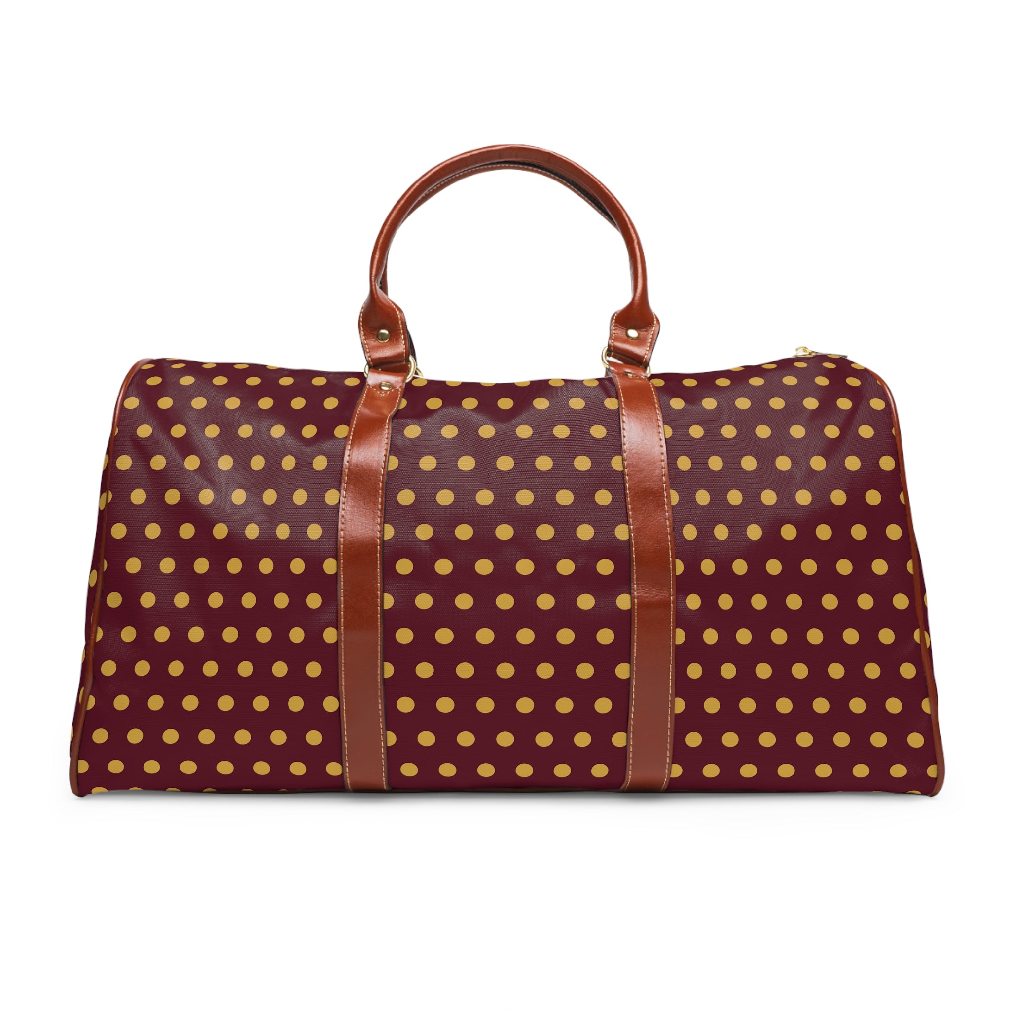 Sablon - Burgundy Gold Polka Dot Travel Bag