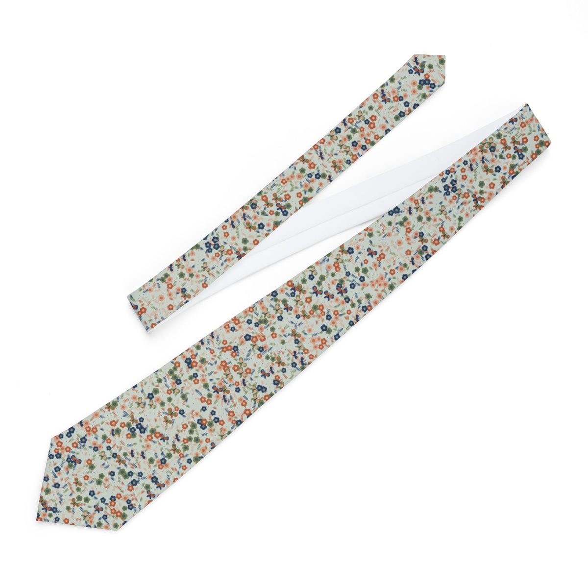 Friis Satin Edition - Sage & Navy Butterfly Meadow Tie