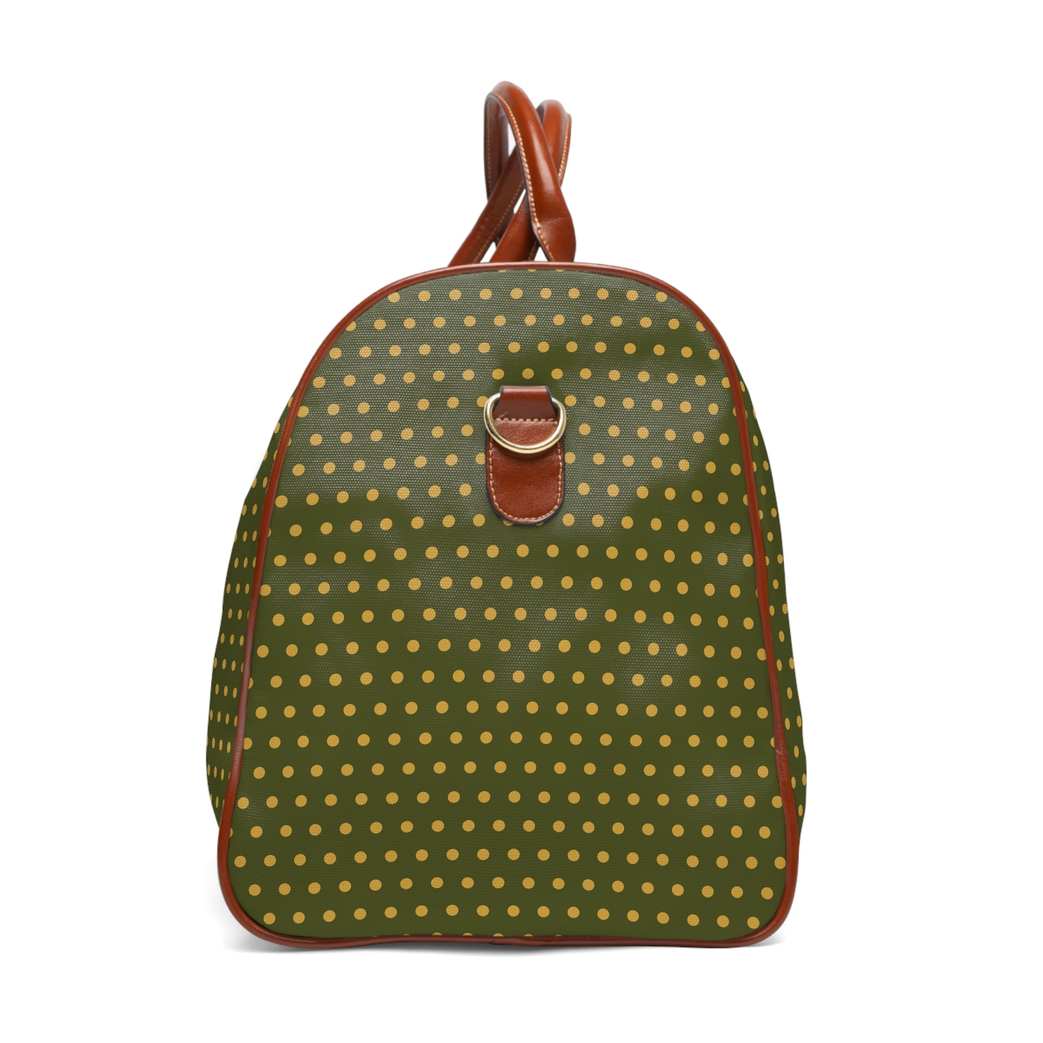 Kelso - Olive Gold Pin Dot Travel Bag