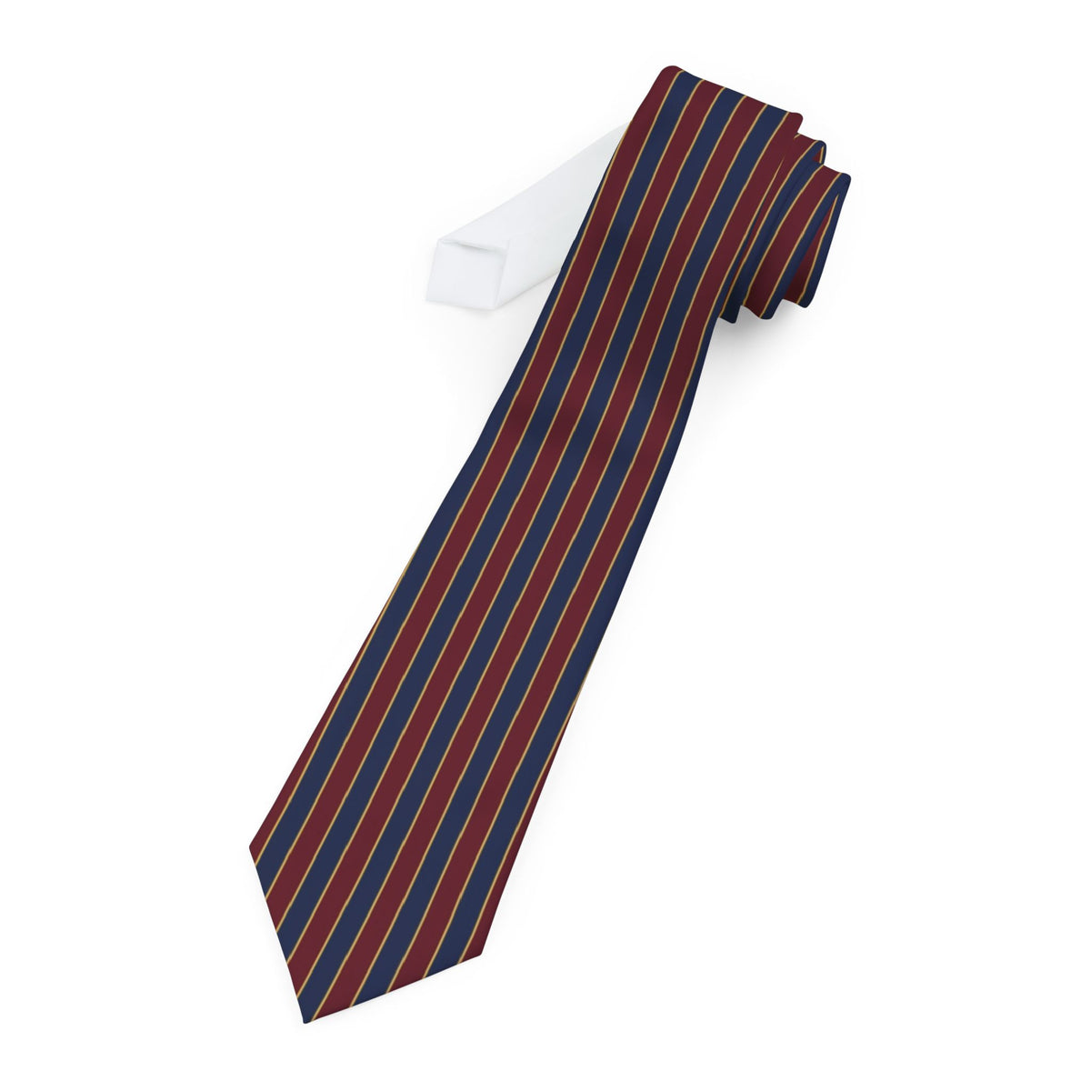 Solms Satin Edition - Navy & Burgundy Guards Stripe Tie