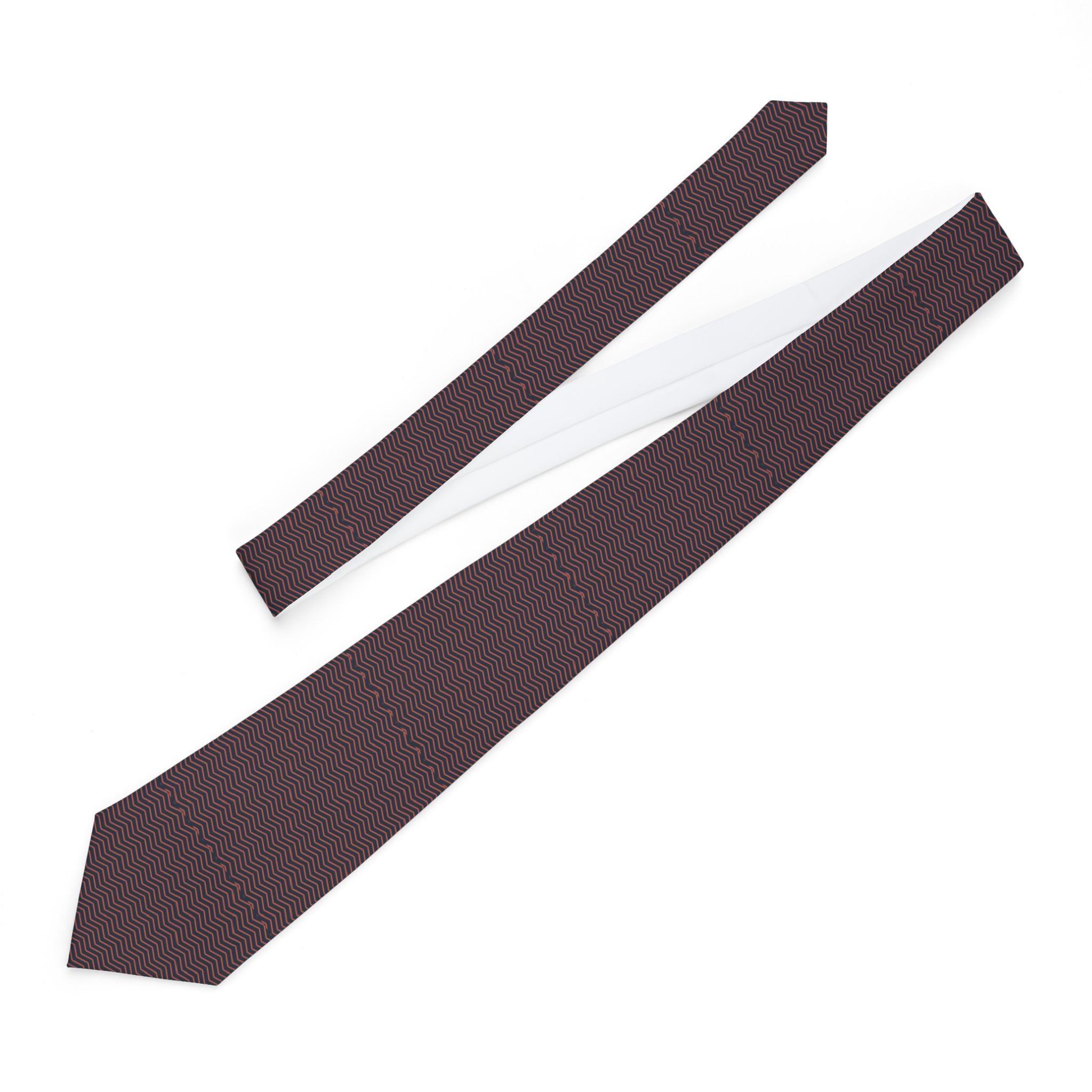 Arolo Talisman Tie - Navy Orange Herringbone