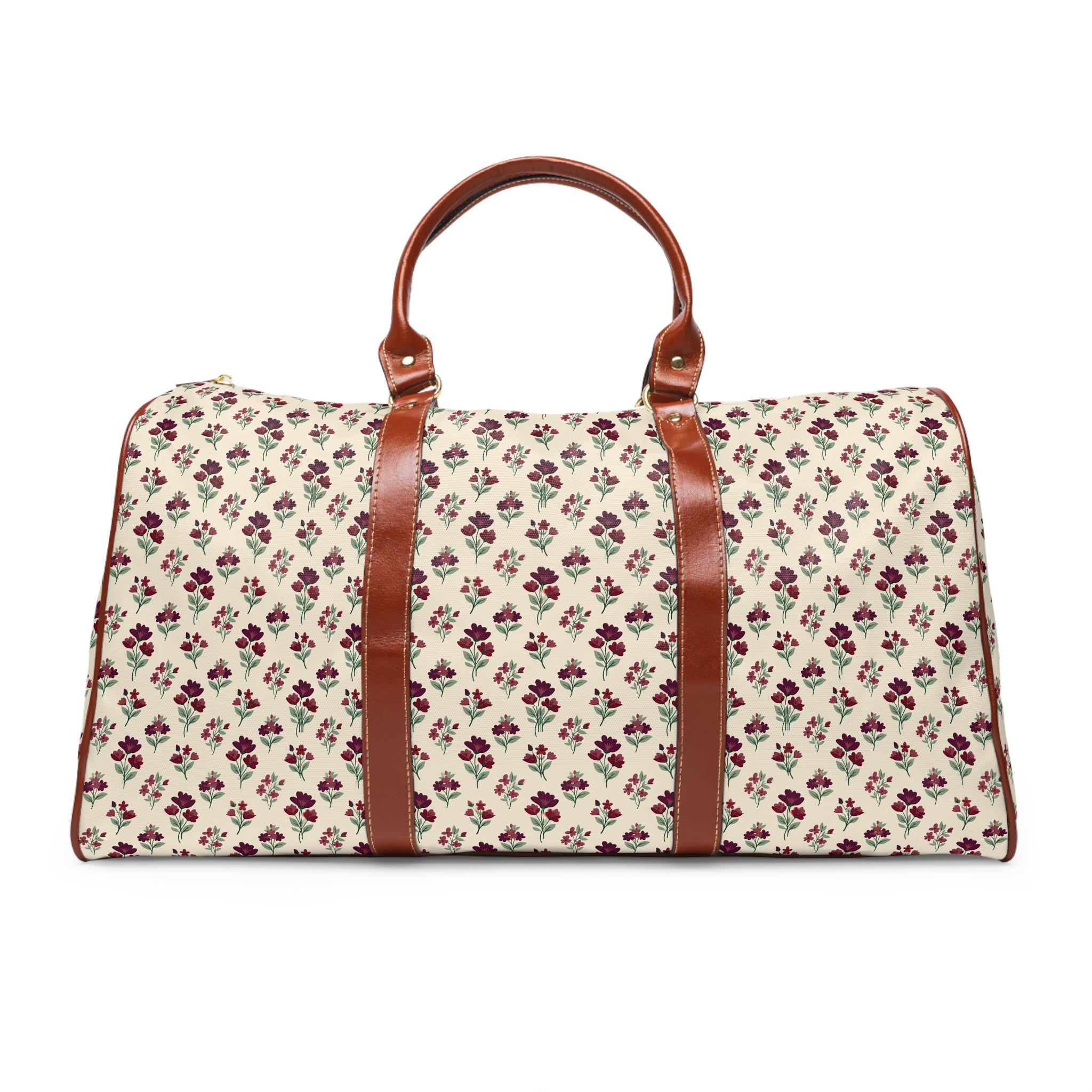 Ashdown - Cream Burgundy Posy Travel Bag