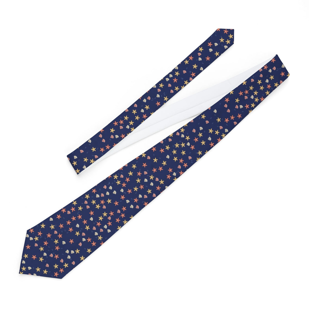 Ramel Satin Edition - Navy Starfish & Seashell Tie