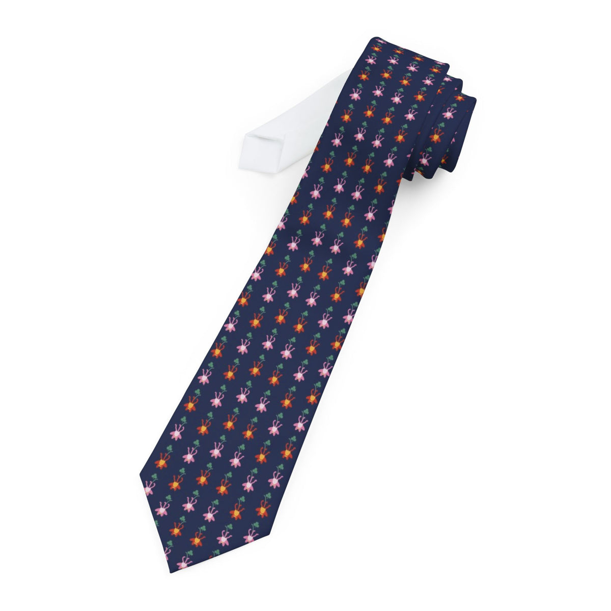 Dohna Satin Edition - Navy & Red Columbine Tie