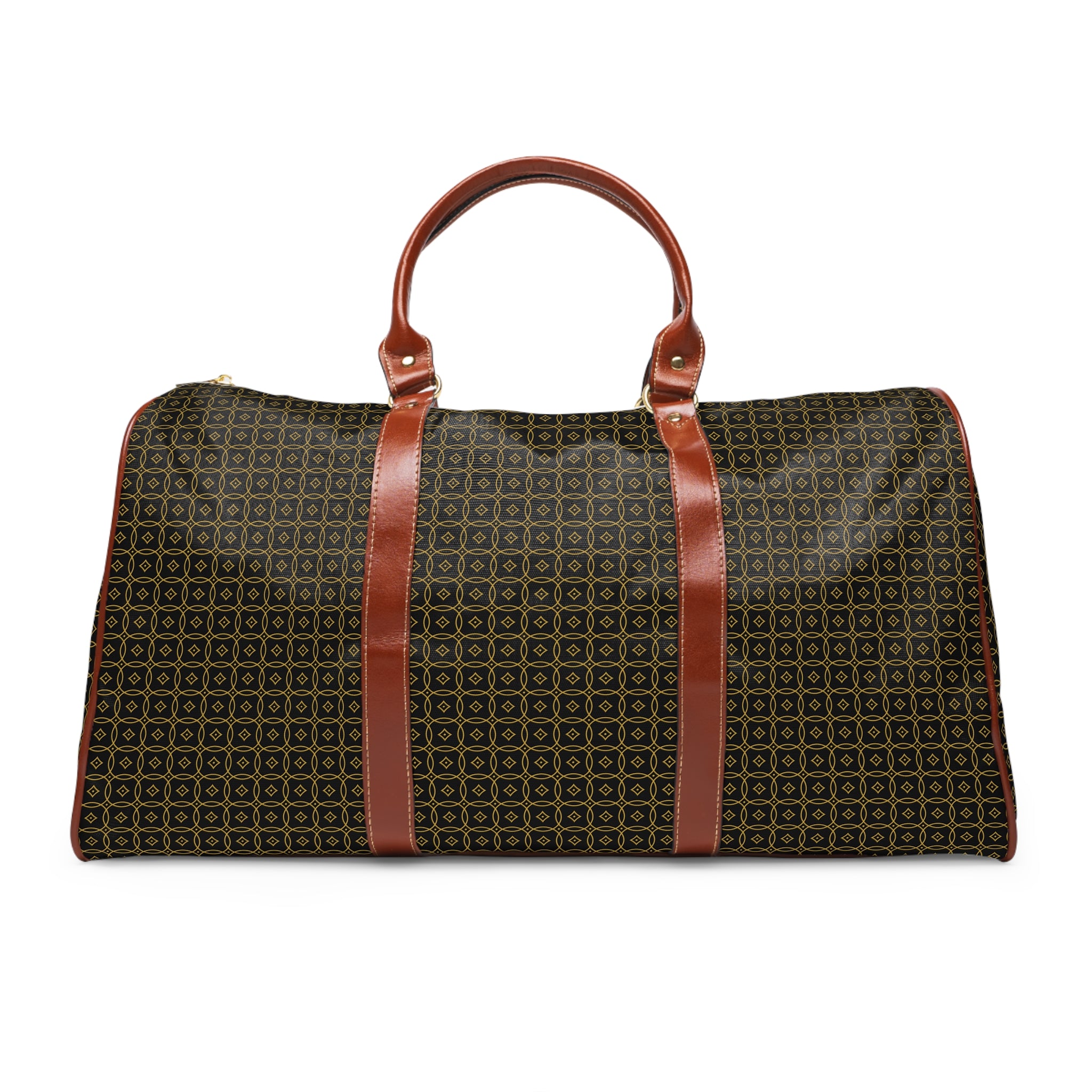 Barcelonnette - Black Gold Circle Trellis Travel Bag