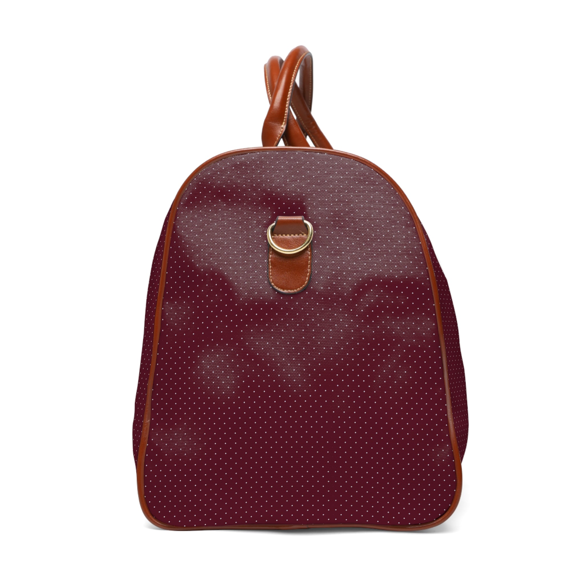 Peillon - Burgundy Silver Pin Dot Travel Bag