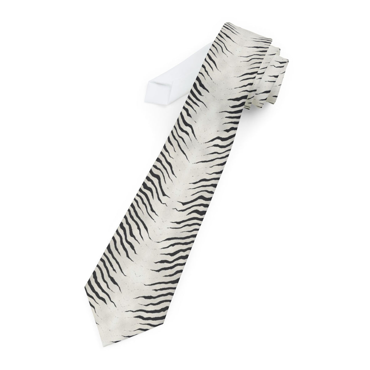 Herberstein Satin Edition - White & Black Tiger Stripe Tie