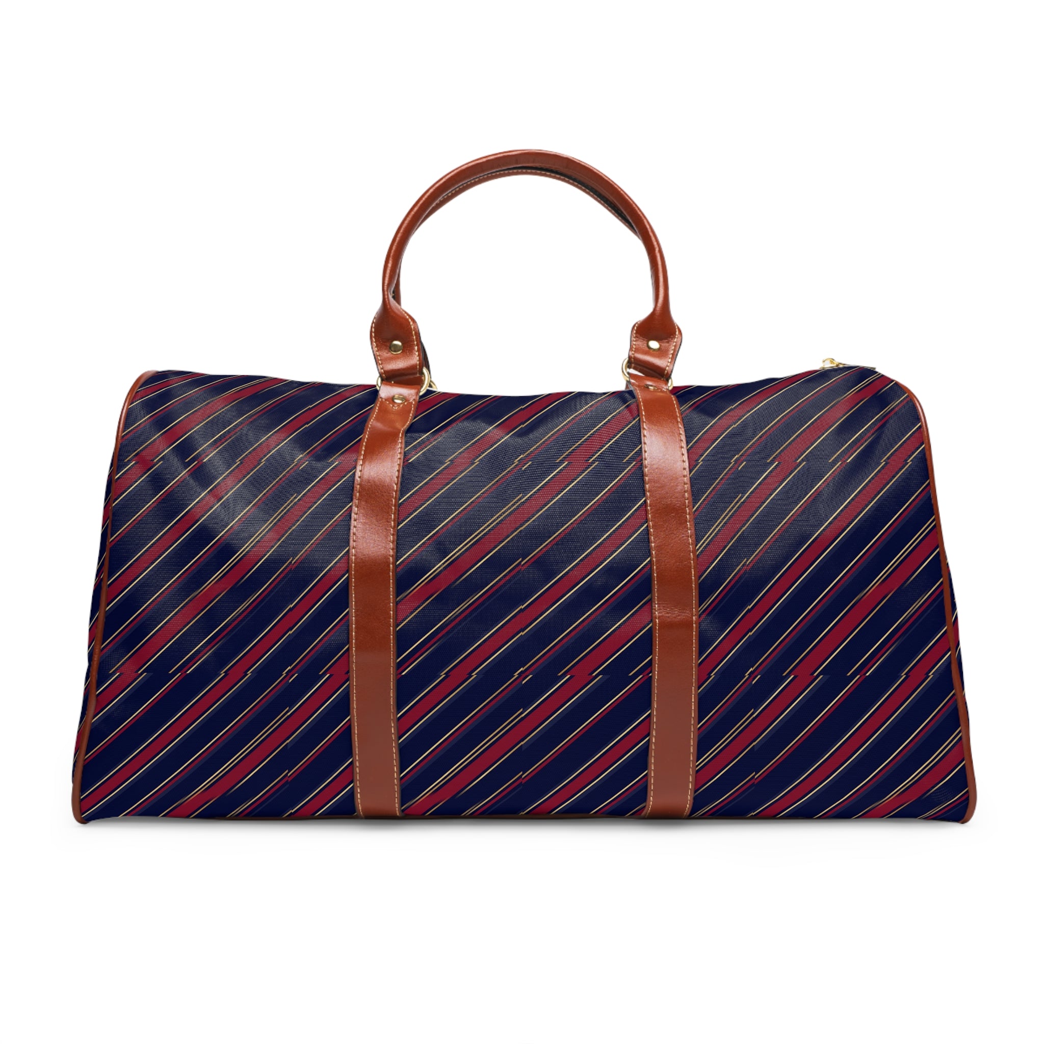 Cormeilles - Navy Burgundy Club Stripe Travel Bag