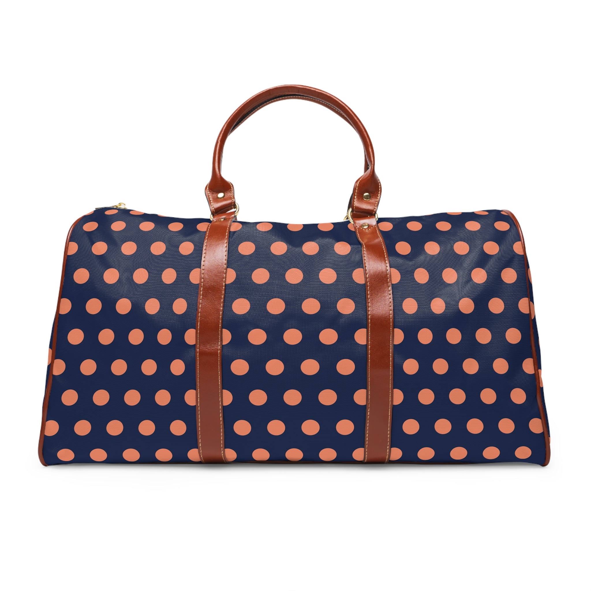 Vernazza - Navy Coral Bold Dot Travel Bag