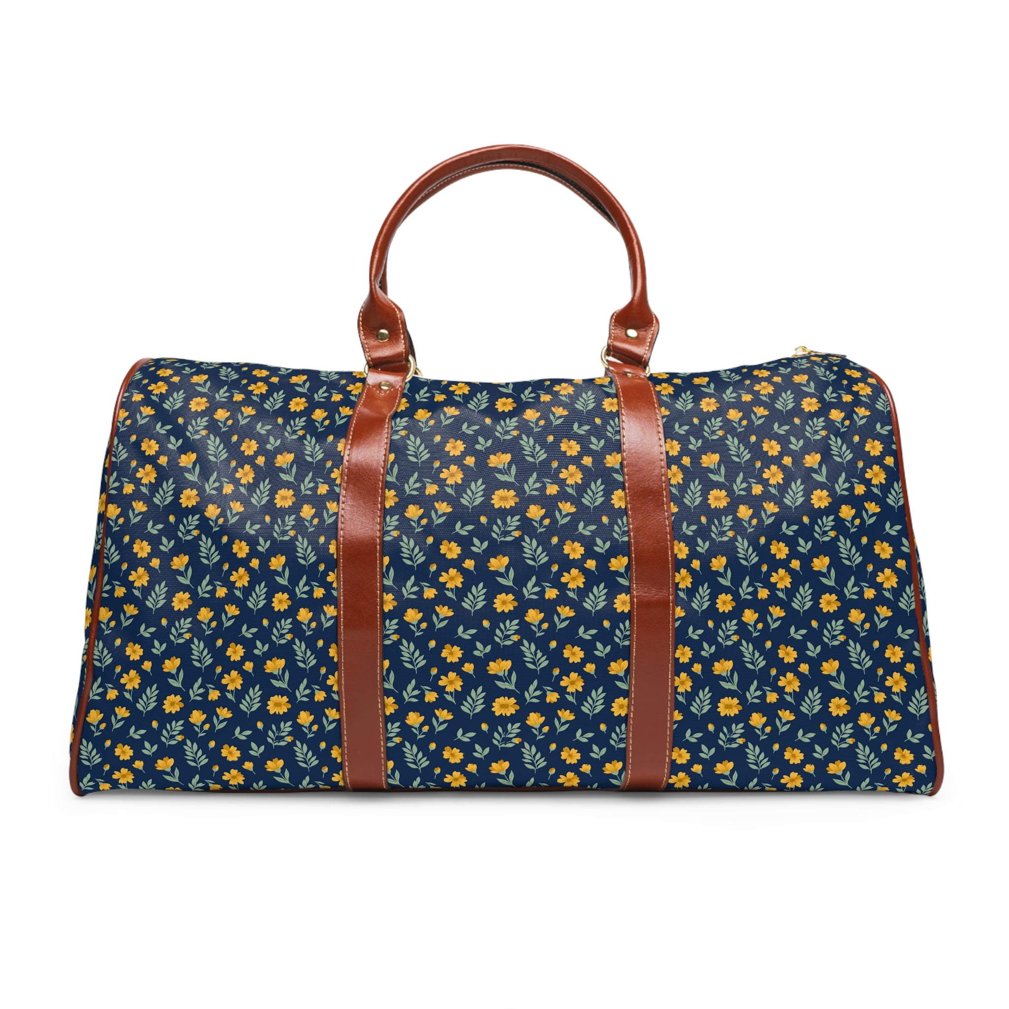 Loches - Navy Gold Wildflower Travel Bag