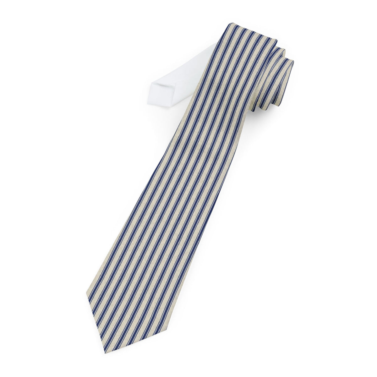 Rehbinder Satin Edition - Navy Ticking Stripe Tie