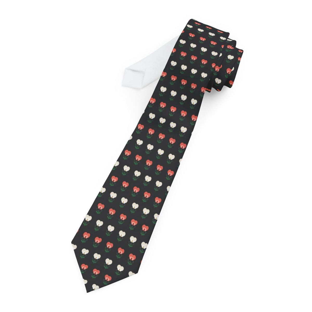 Thurn Satin Edition - Black & Coral Sweet Pea Tie