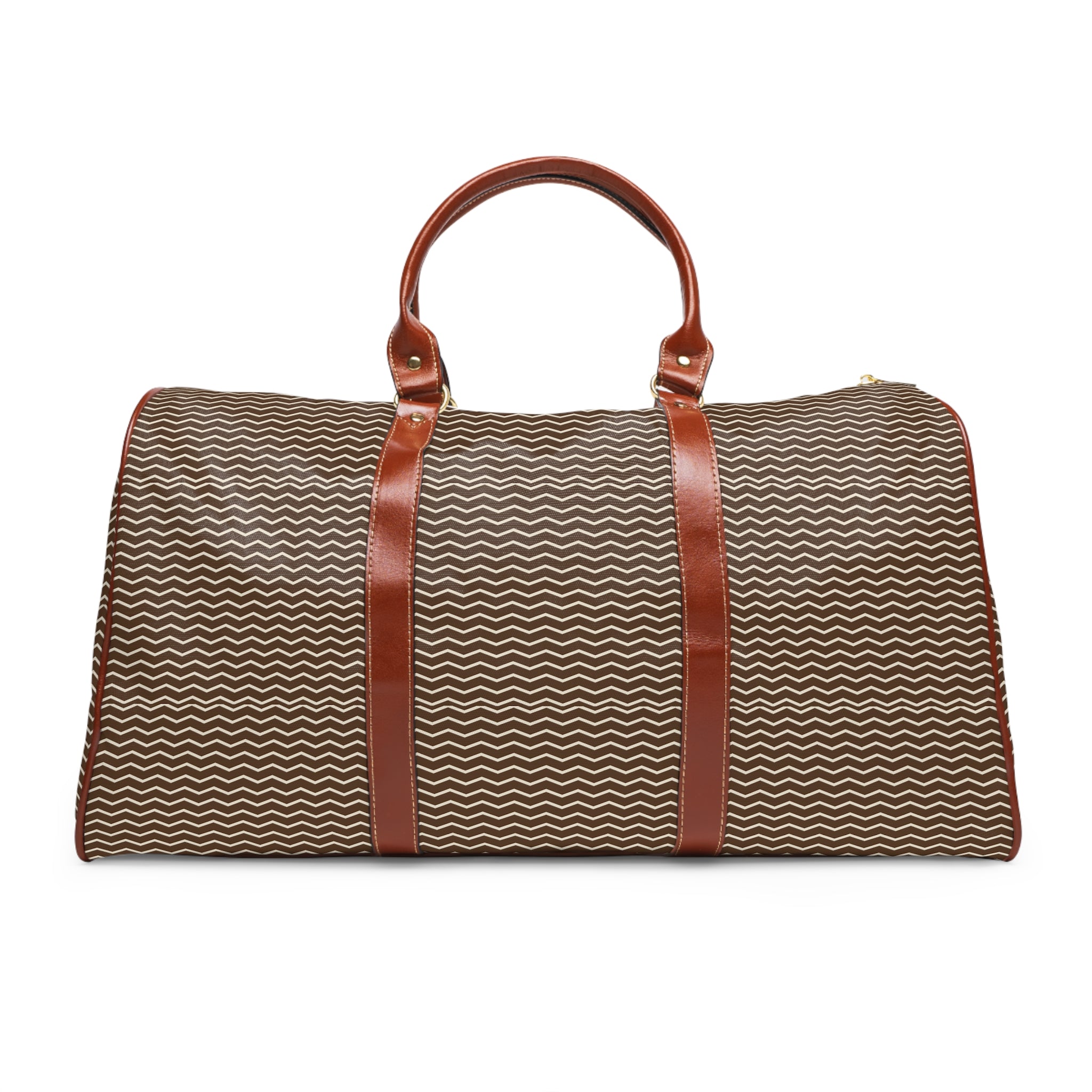 Beuil - Brown Cream Chevron Travel Bag