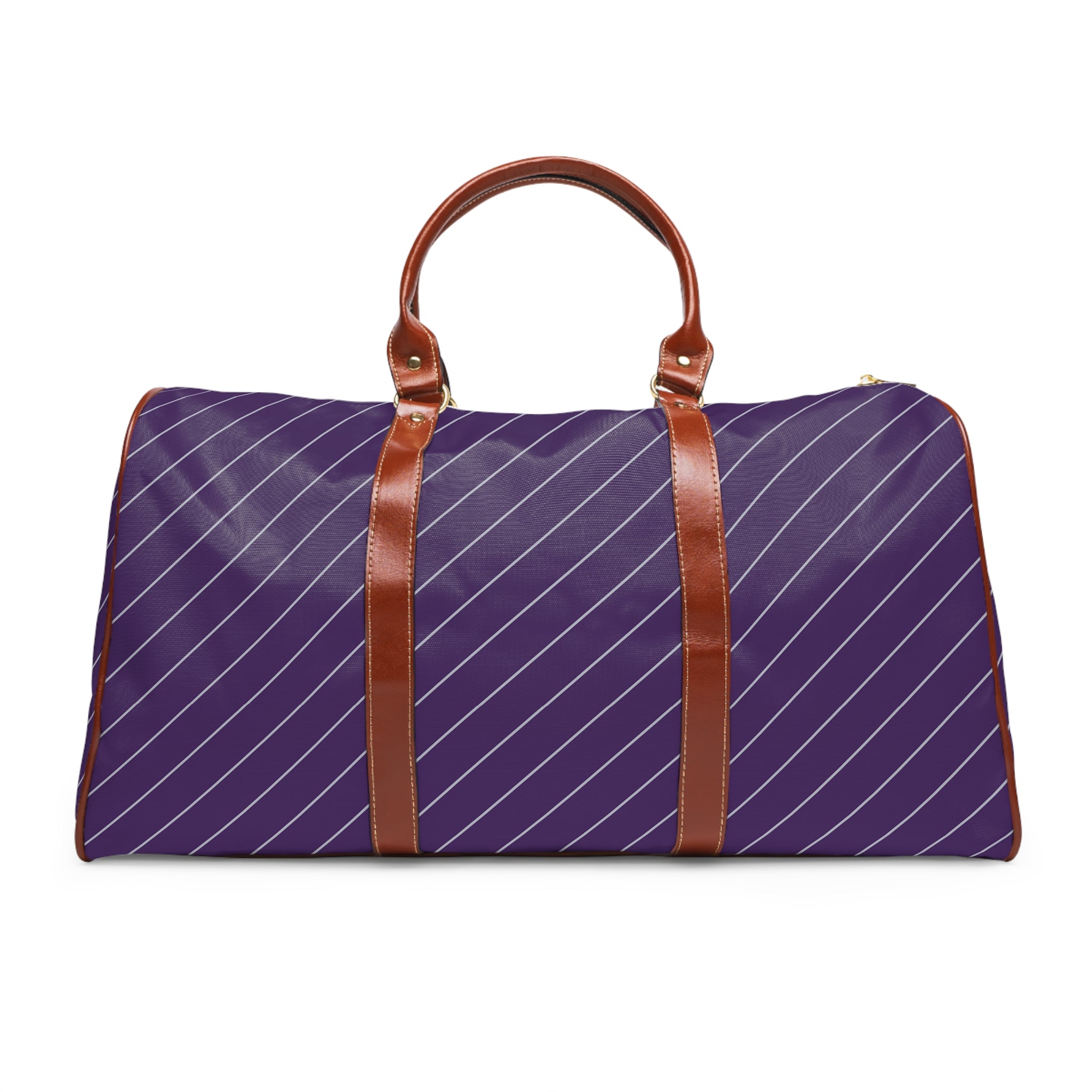 Lantosque - Purple Silver Pencil Stripe Travel Bag