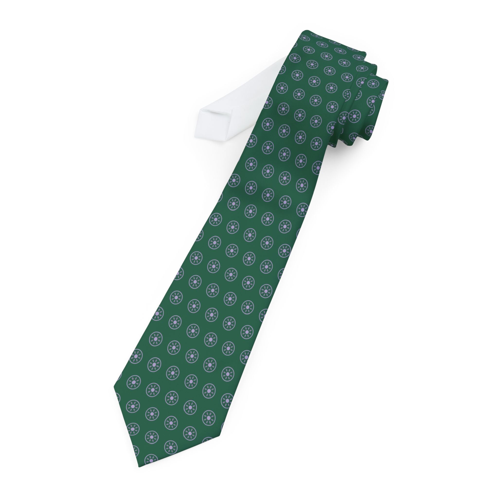 Palmanova Talisman Tie - Emerald Lavender Medallion