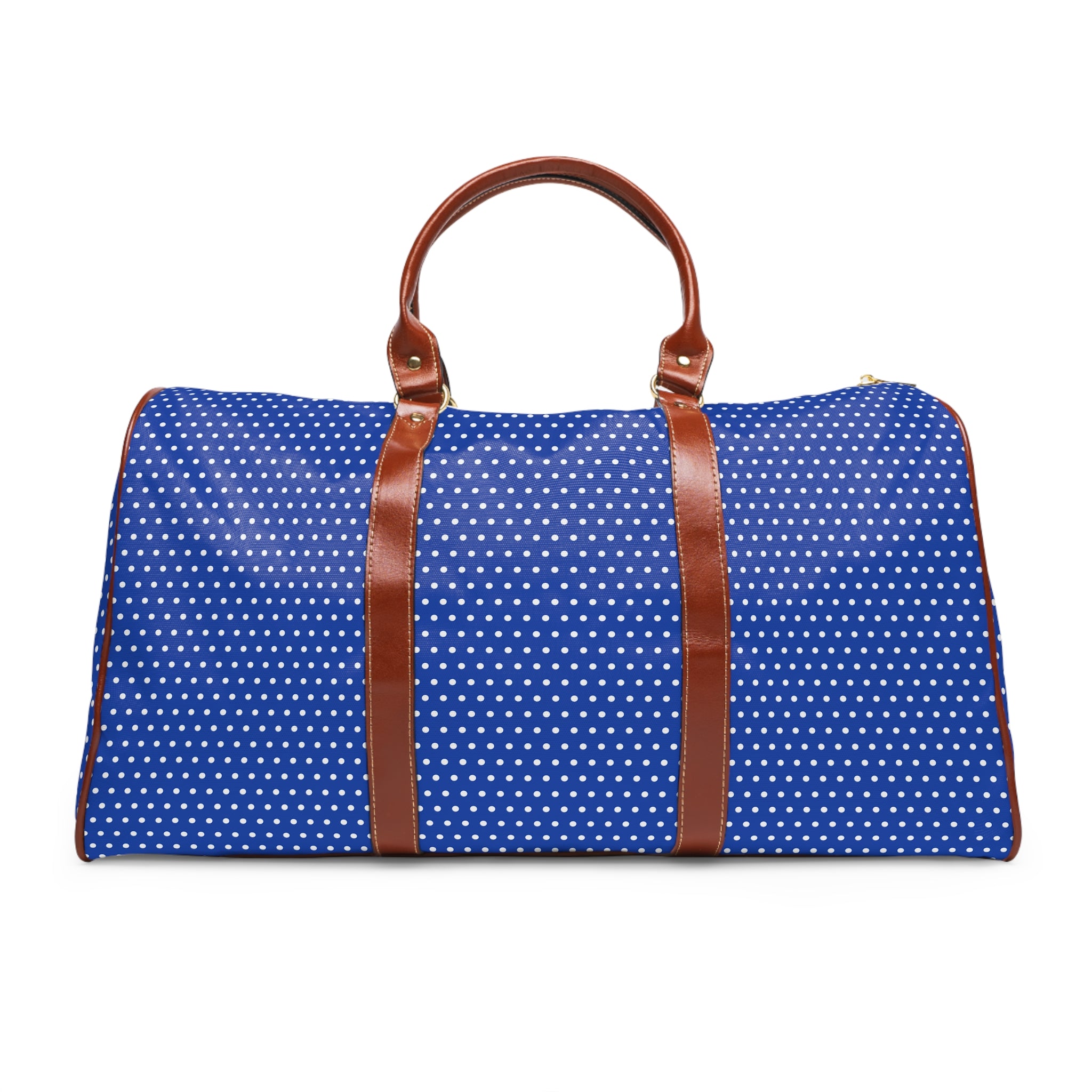 Elmira - Royal Blue White Pin Dot Travel Bag