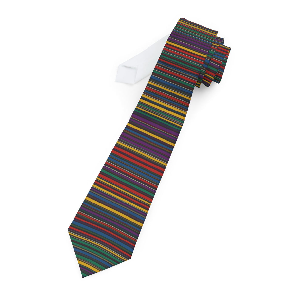 Viffert Satin Edition - Black Jewel Bayadere Stripe Tie