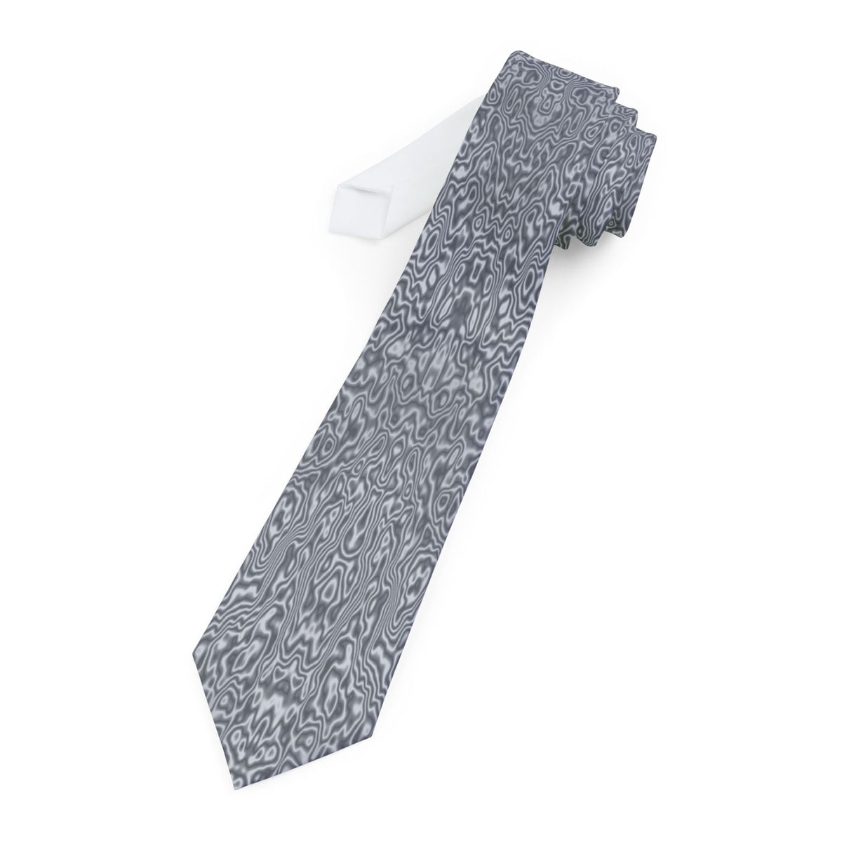 Silfversparre Satin Edition - Silver Watered Silk Tie