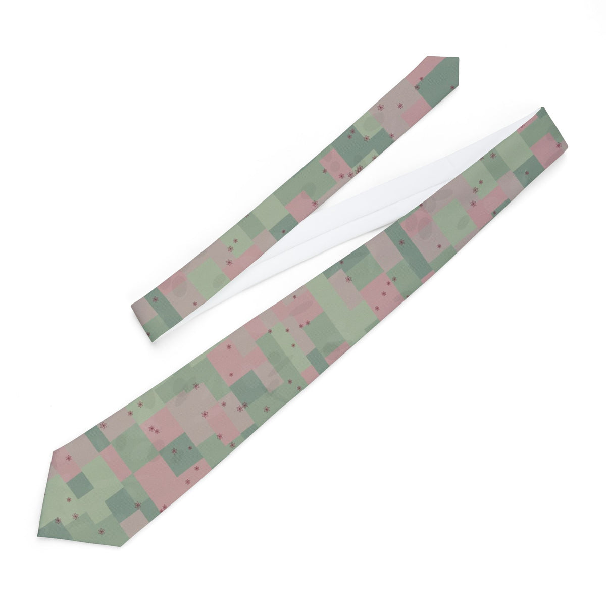 Lange Satin Edition - Sage & Rose Kantha Stitch Tie