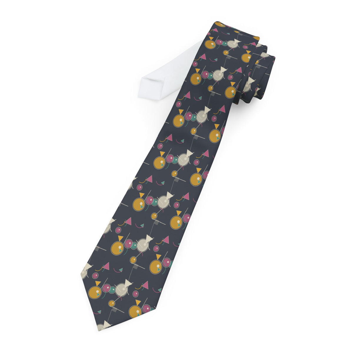 Fluelen Talisman Tie - Abstract Composition Charcoal