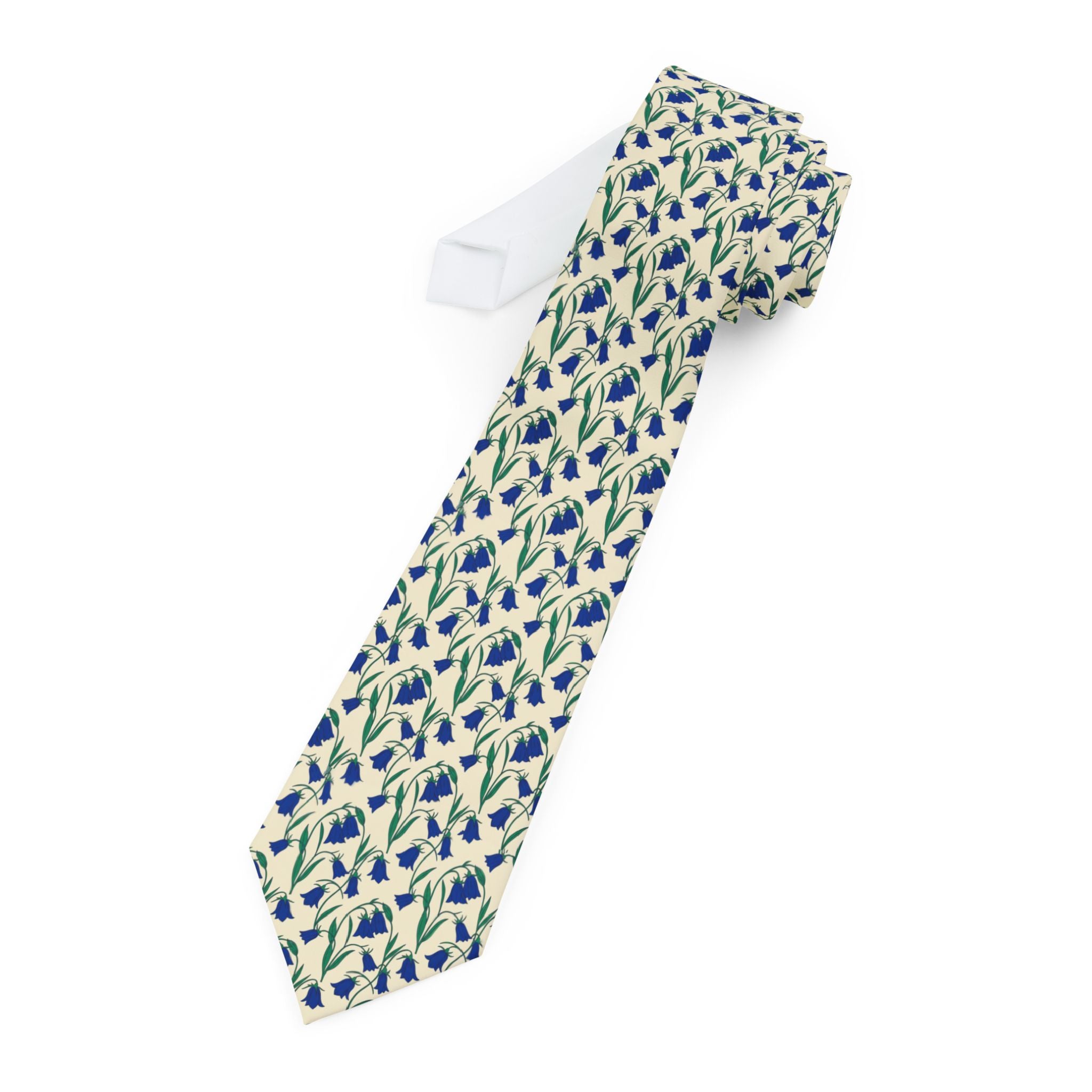 Auxerre Talisman Tie - Ivory Bluebell Meadow