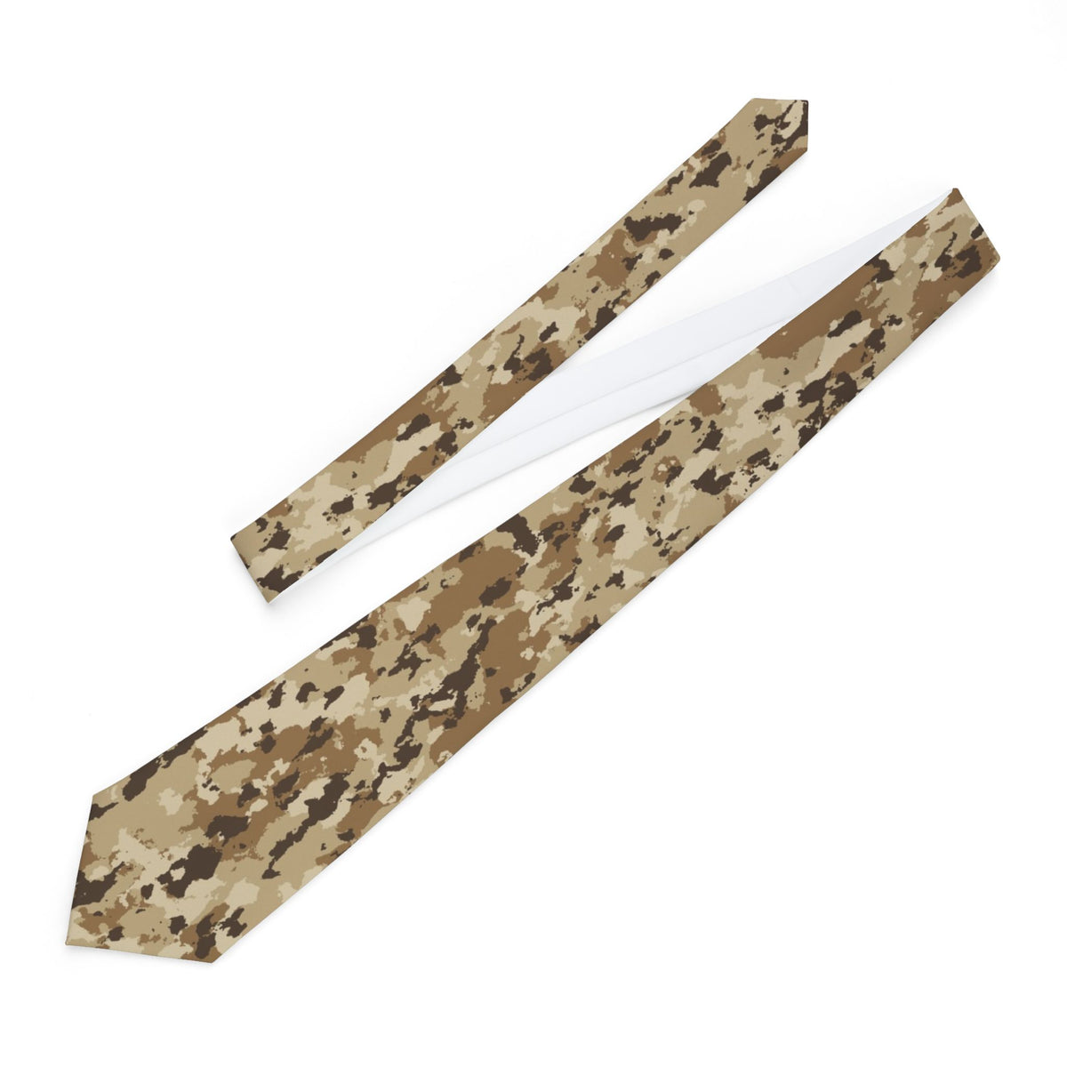 Radetzky Satin Edition - Sand & Brown Woodland Camo Tie – view 2