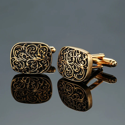 Talisman Cufflink – Ruspoli Gothic Swirl Gold