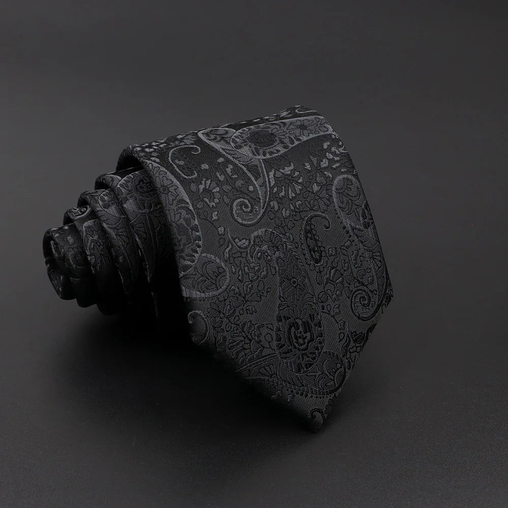 Ackroyd - Black Paisley Tie
